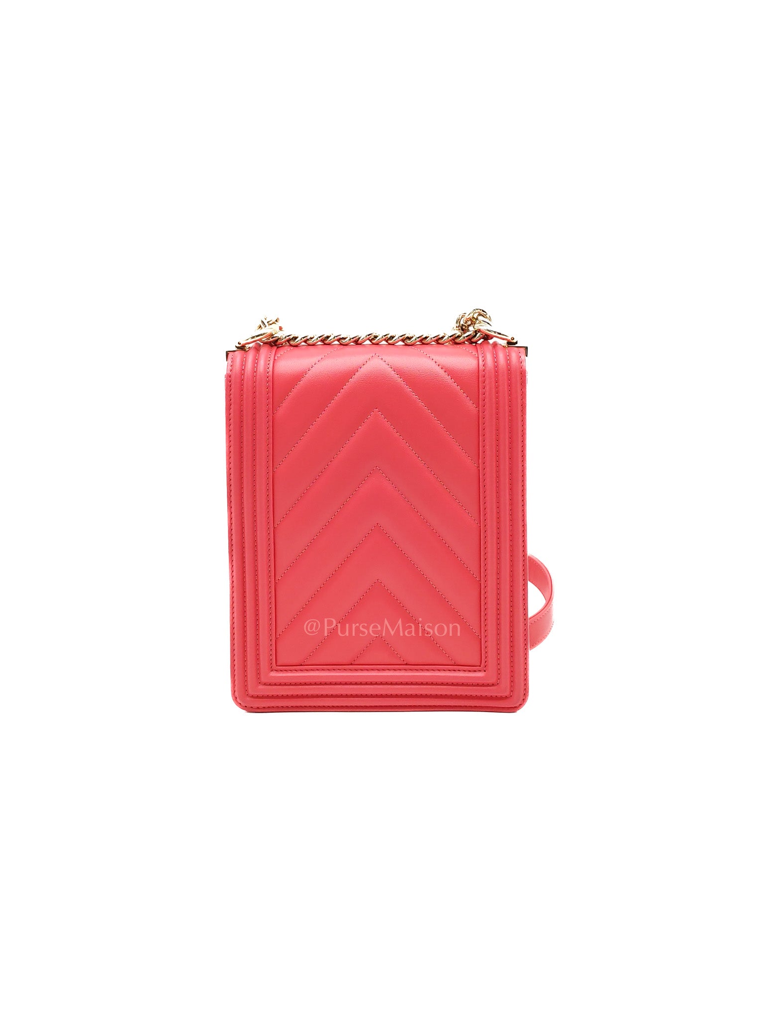 North South Boy Bag in Pink Lambskin Leather and Light Gold Hardware Series 29 | Purse Maison Luxury Bags Shop
