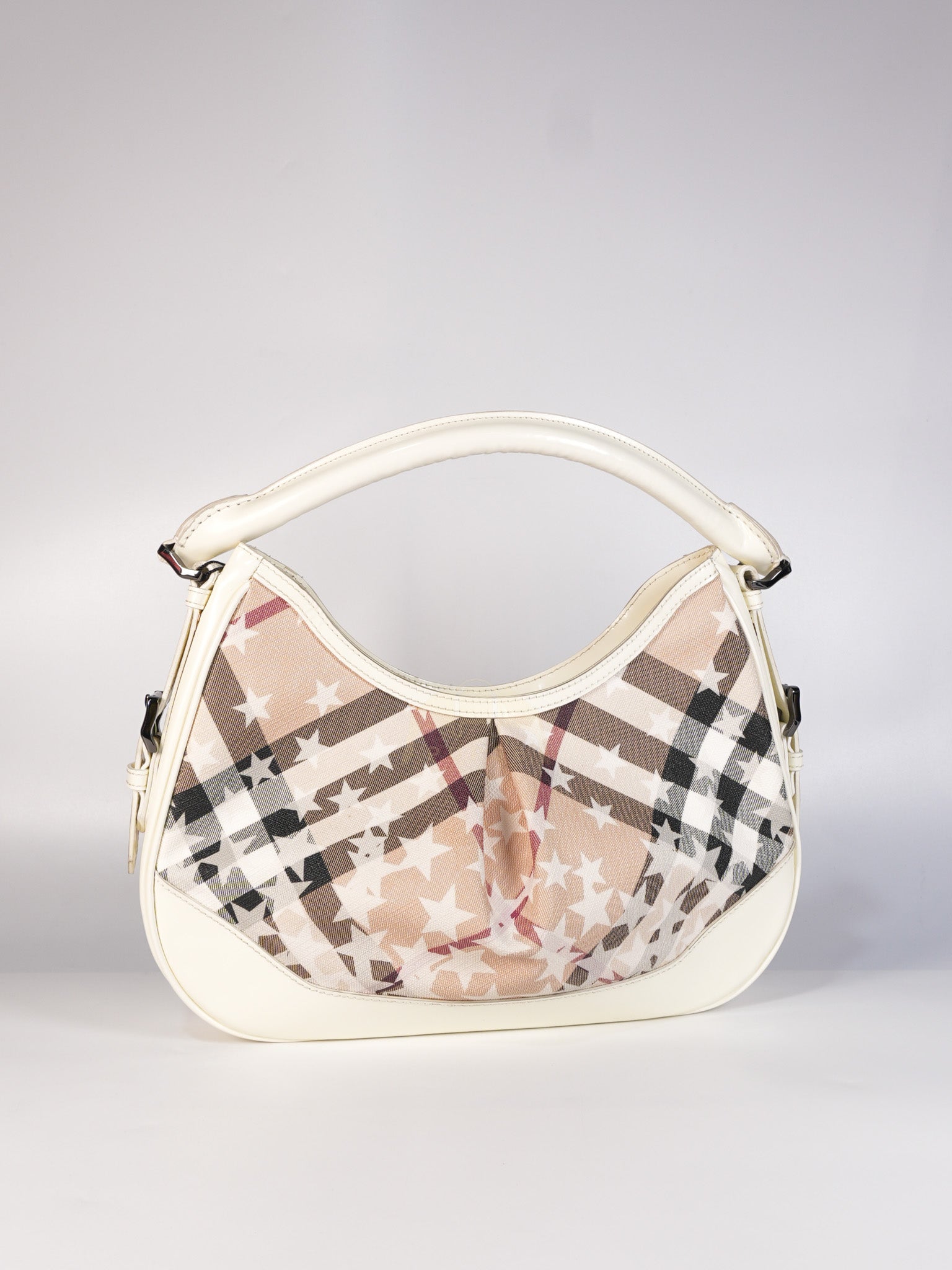 Nova Stars Printed Coated in White Patent Leather Shoulder Bag | Purse Maison Luxury Bags Shop