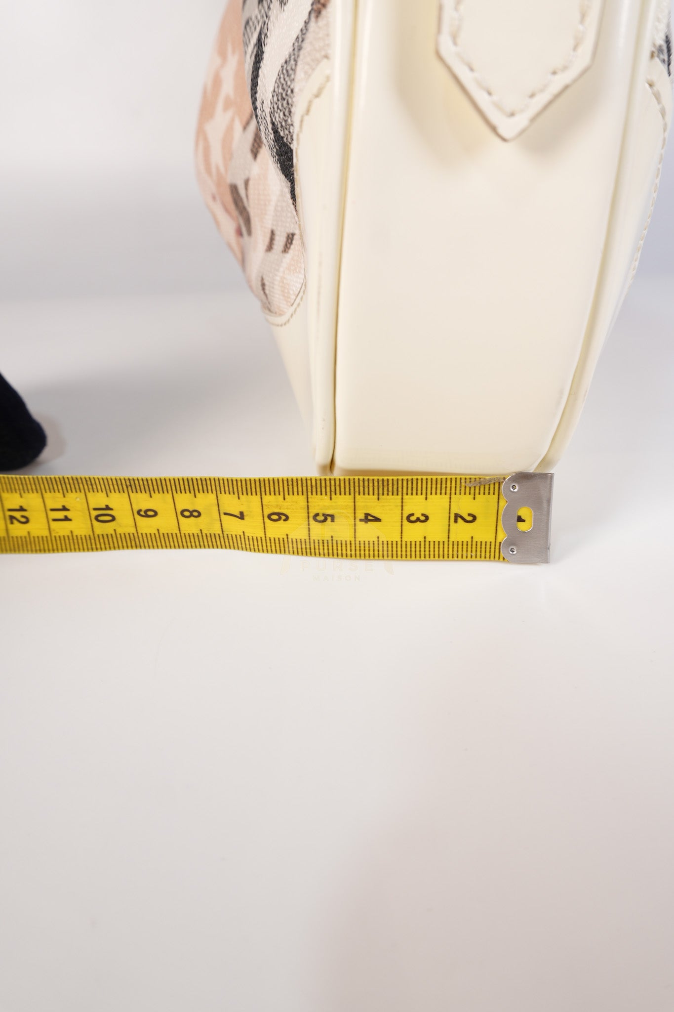 Nova Stars Printed Coated in White Patent Leather Shoulder Bag | Purse Maison Luxury Bags Shop