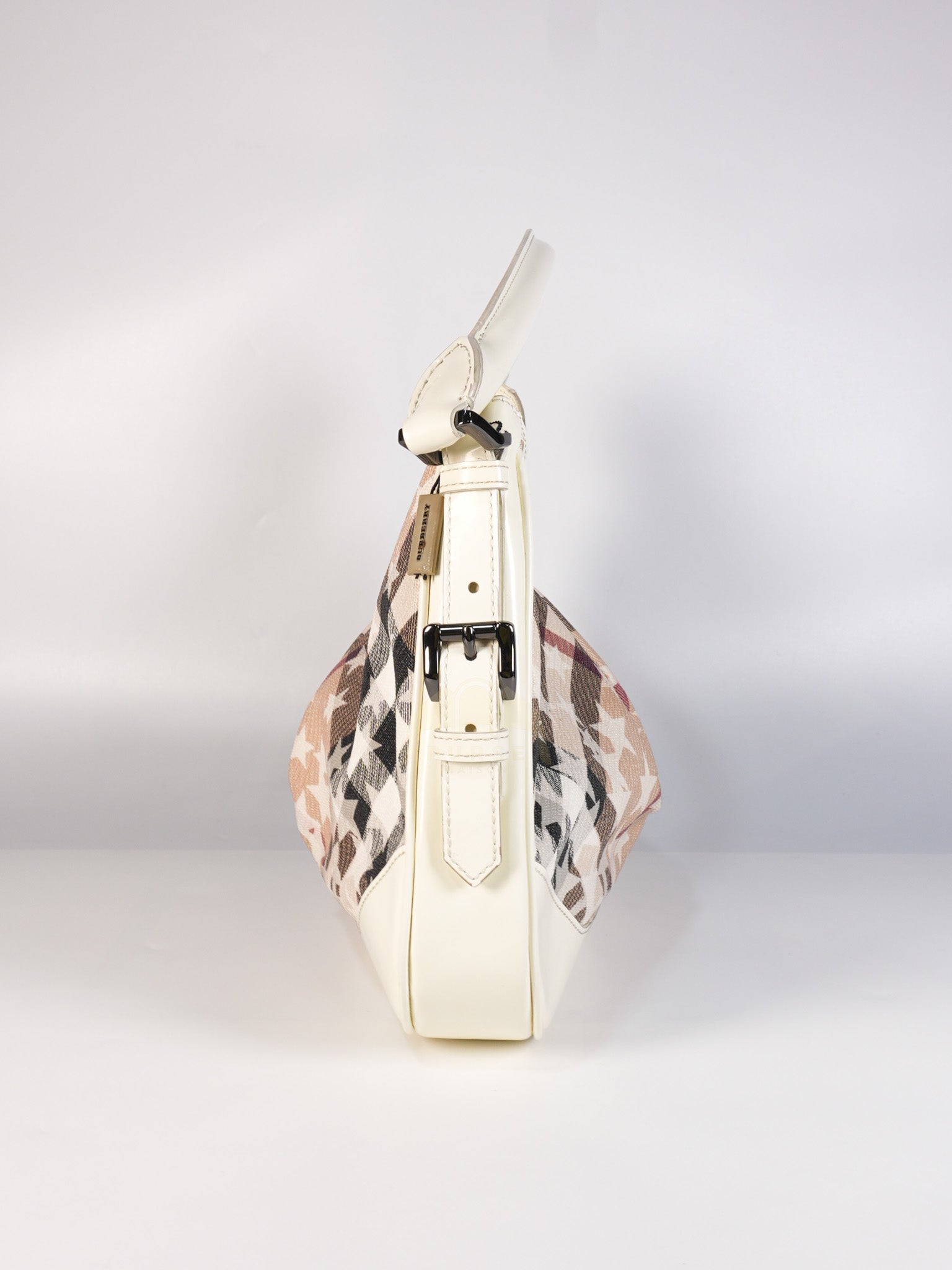 Nova Stars Printed Coated in White Patent Leather Shoulder Bag | Purse Maison Luxury Bags Shop