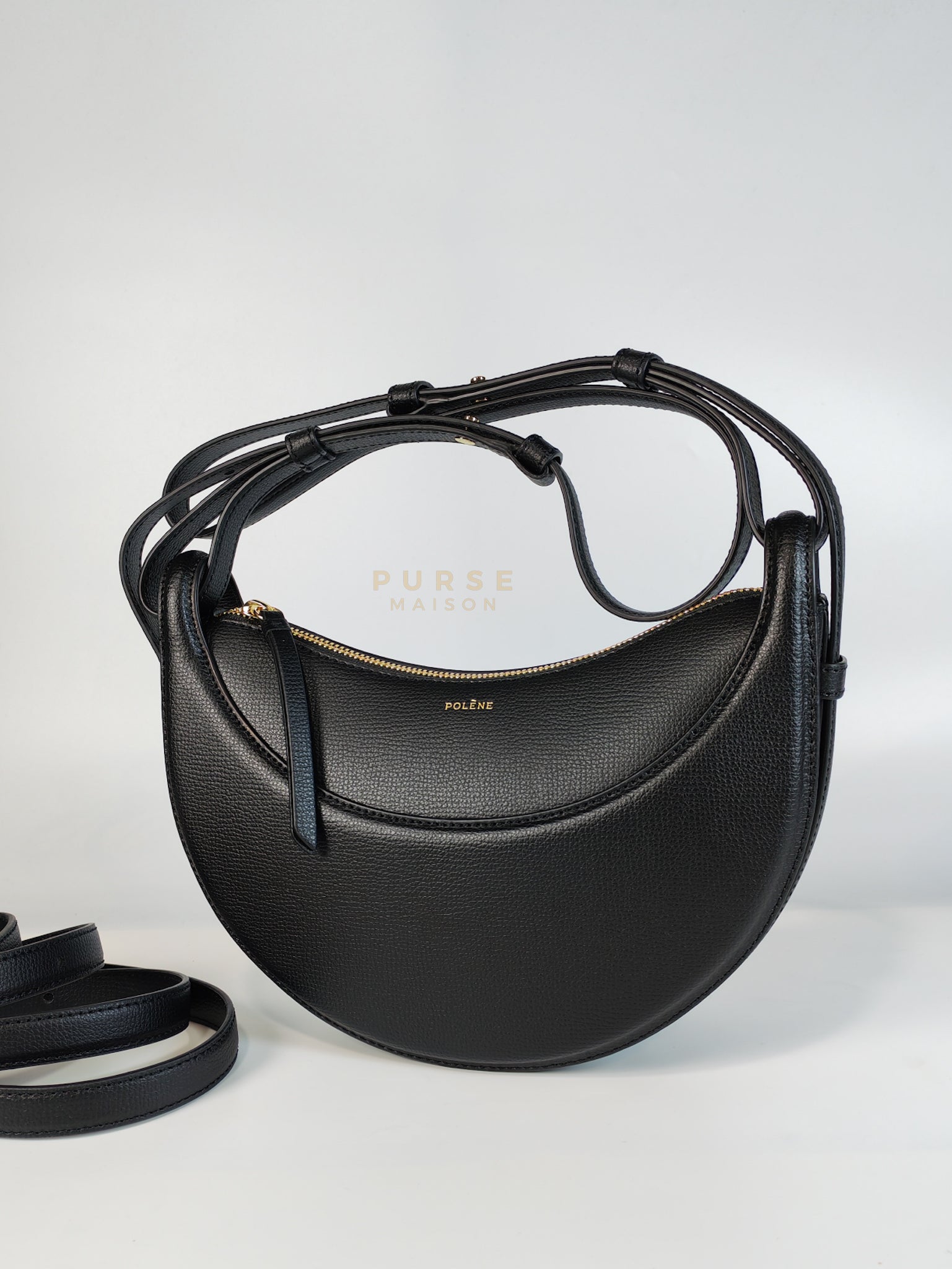 Numero Dix Black (Noir) in Graine Leather | Purse Maison Luxury Bags Shop