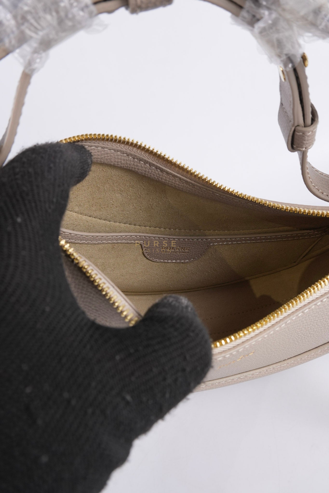 Numero Dix In Taupe Graine Leather | Purse Maison Luxury Bags Shop