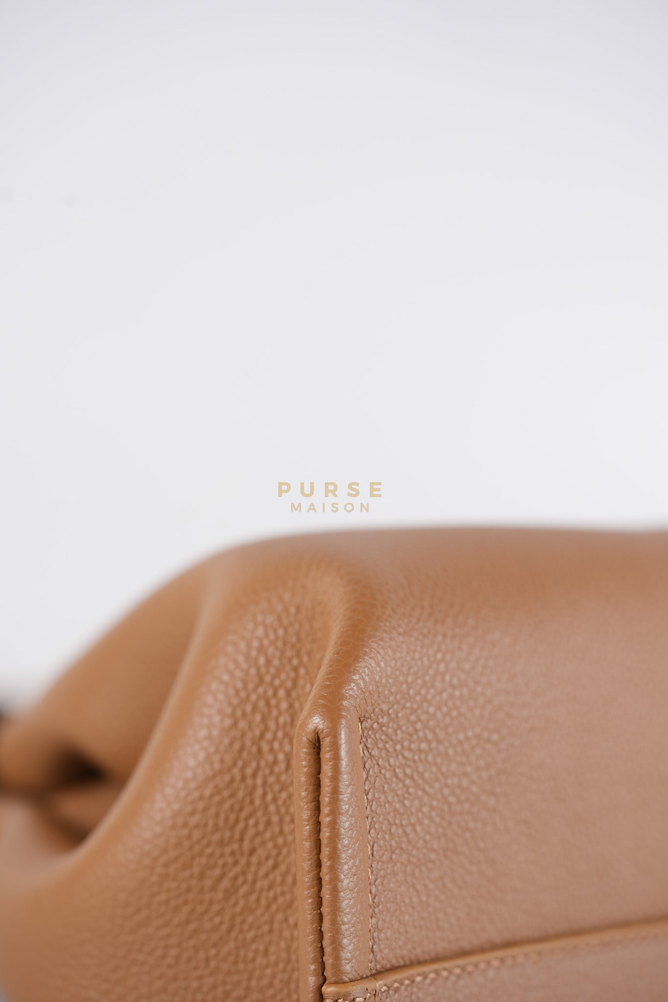 Numero Mini Bag in Caramel Calfskin Leather & Gold Hardware | Purse Maison Luxury Bags Shop