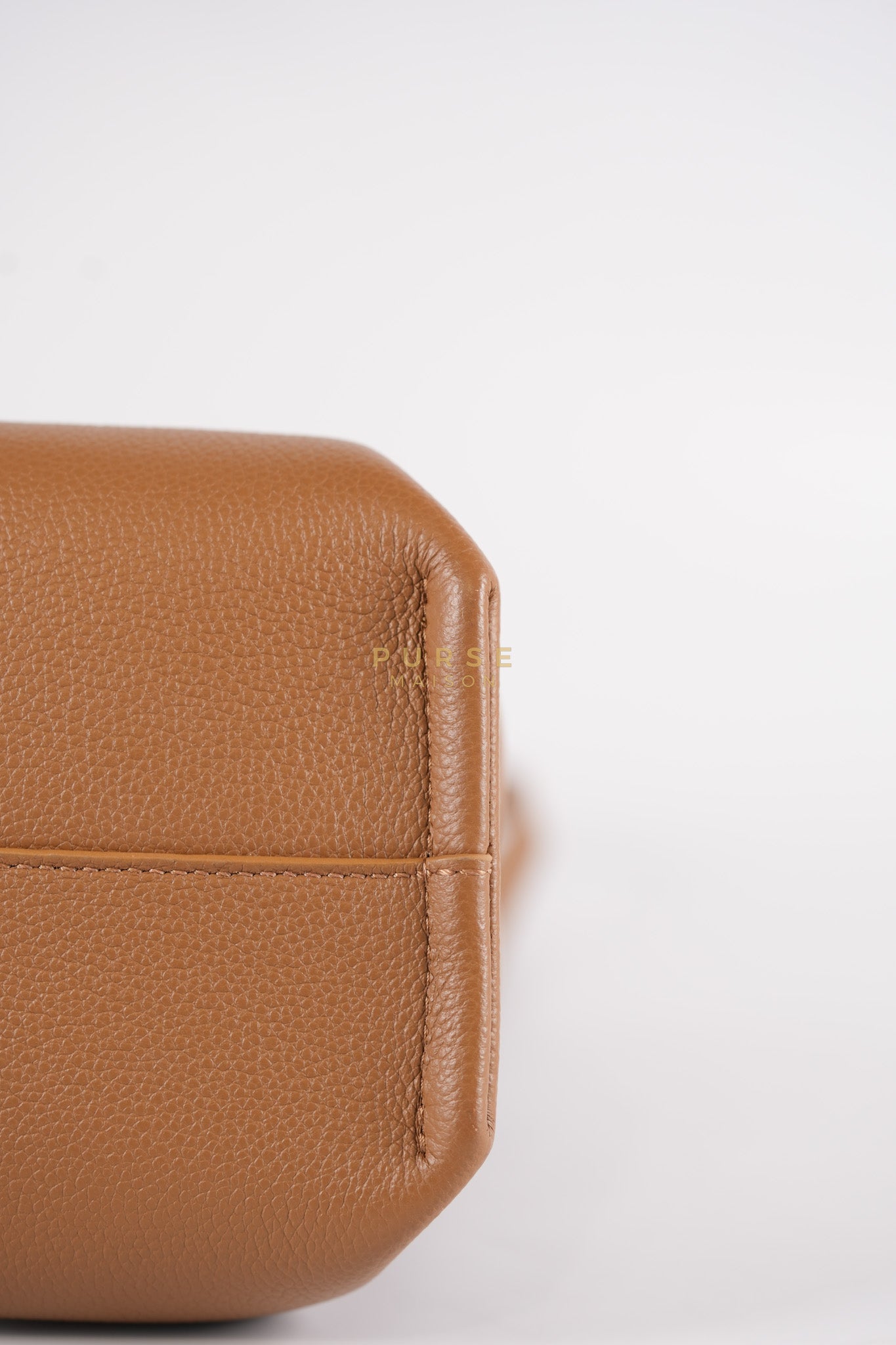 Numero Mini Bag in Caramel Calfskin Leather & Gold Hardware | Purse Maison Luxury Bags Shop