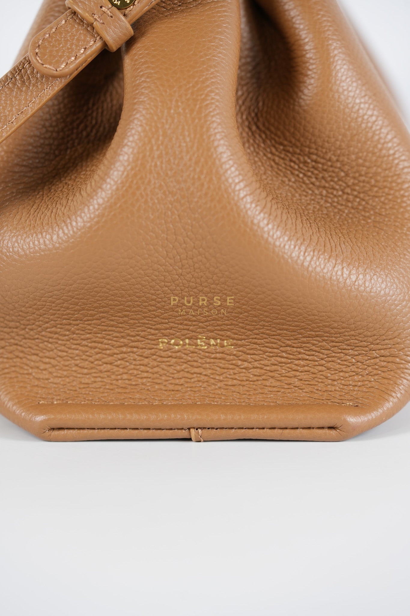 Numero Mini Bag in Caramel Calfskin Leather & Gold Hardware | Purse Maison Luxury Bags Shop