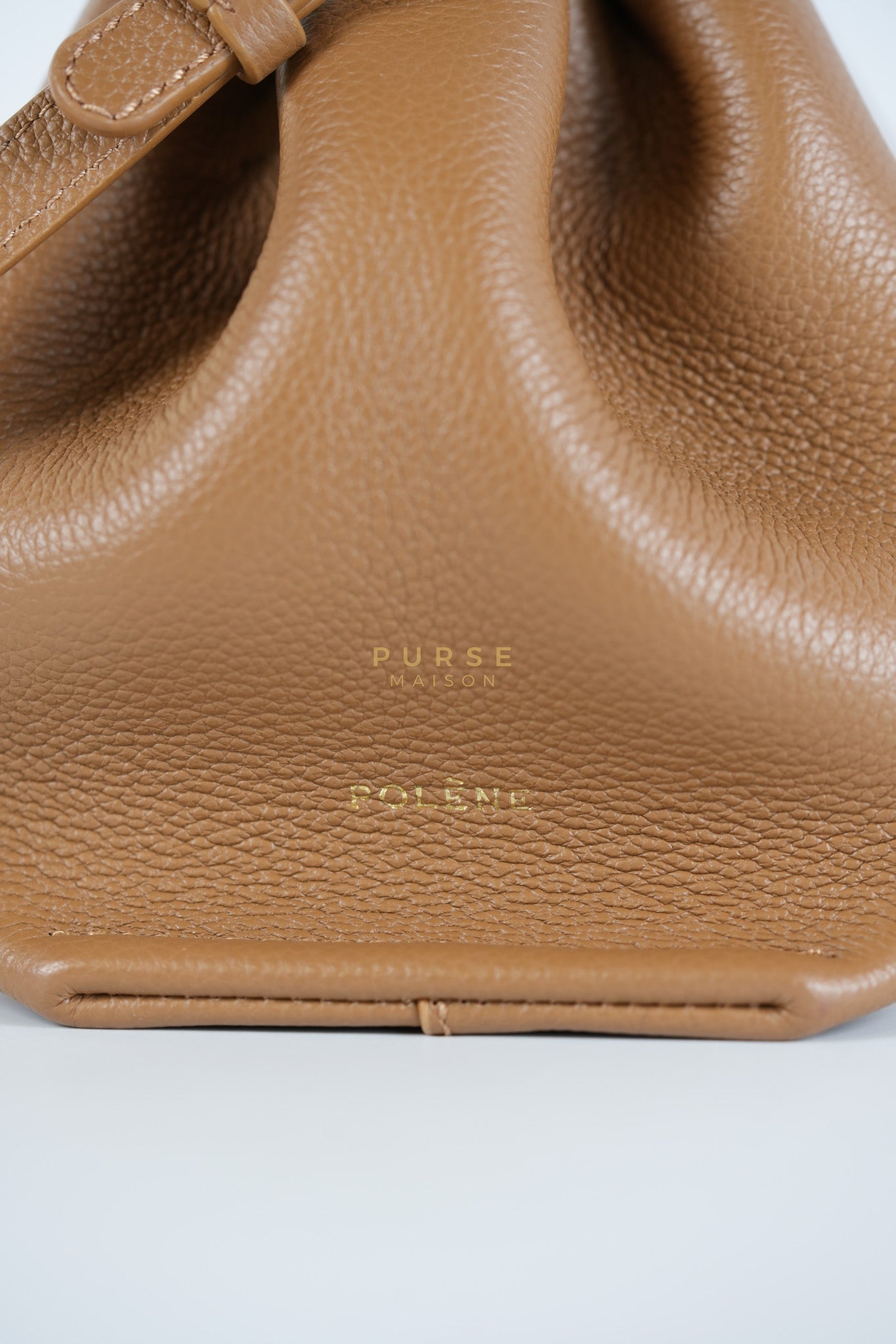 Numero Mini Bag in Caramel Calfskin Leather & Gold Hardware | Purse Maison Luxury Bags Shop