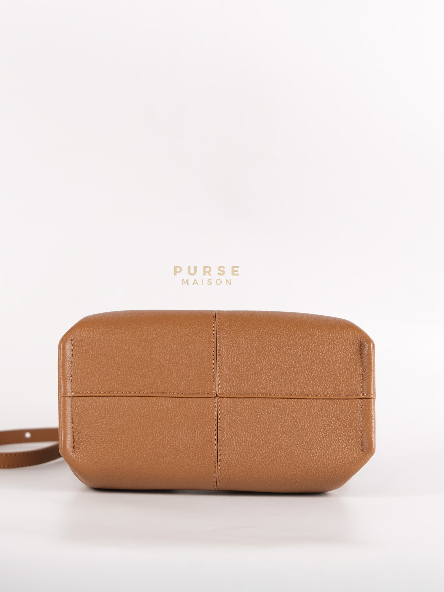 Numero Mini Bag in Caramel Calfskin Leather & Gold Hardware | Purse Maison Luxury Bags Shop