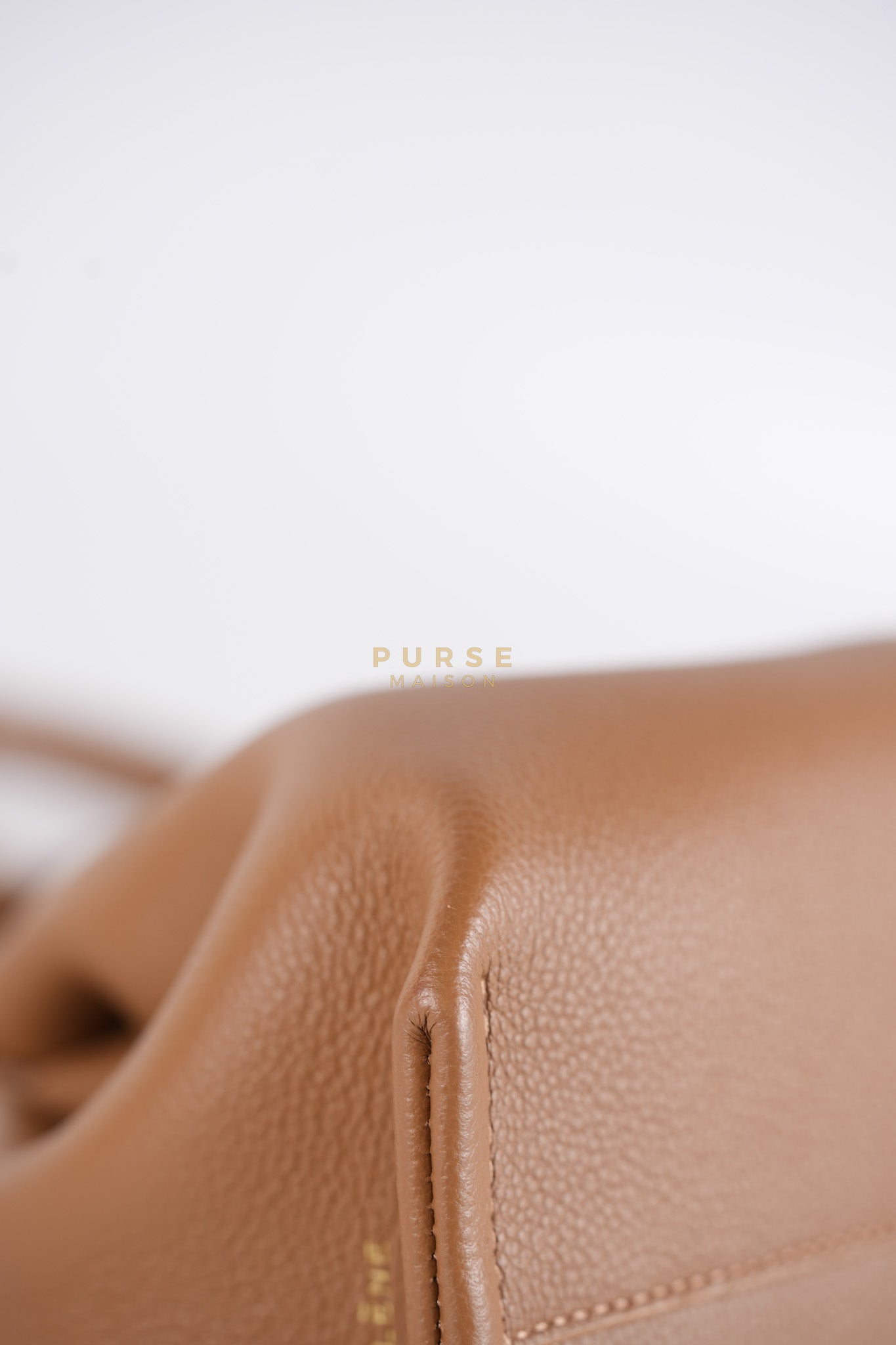 Numero Mini Bag in Caramel Calfskin Leather & Gold Hardware | Purse Maison Luxury Bags Shop