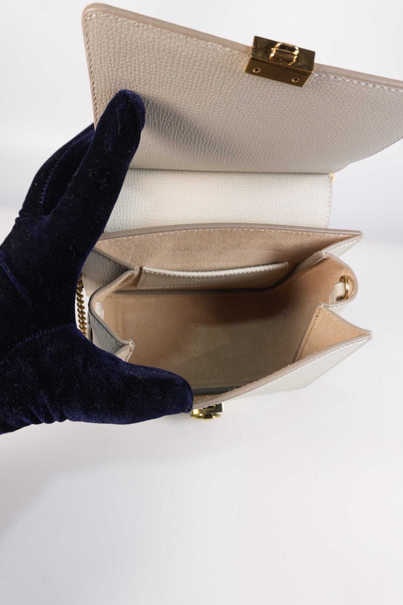 Numero Sept Mini in Craie Grane Leather | Purse Maison Luxury Bags Shop