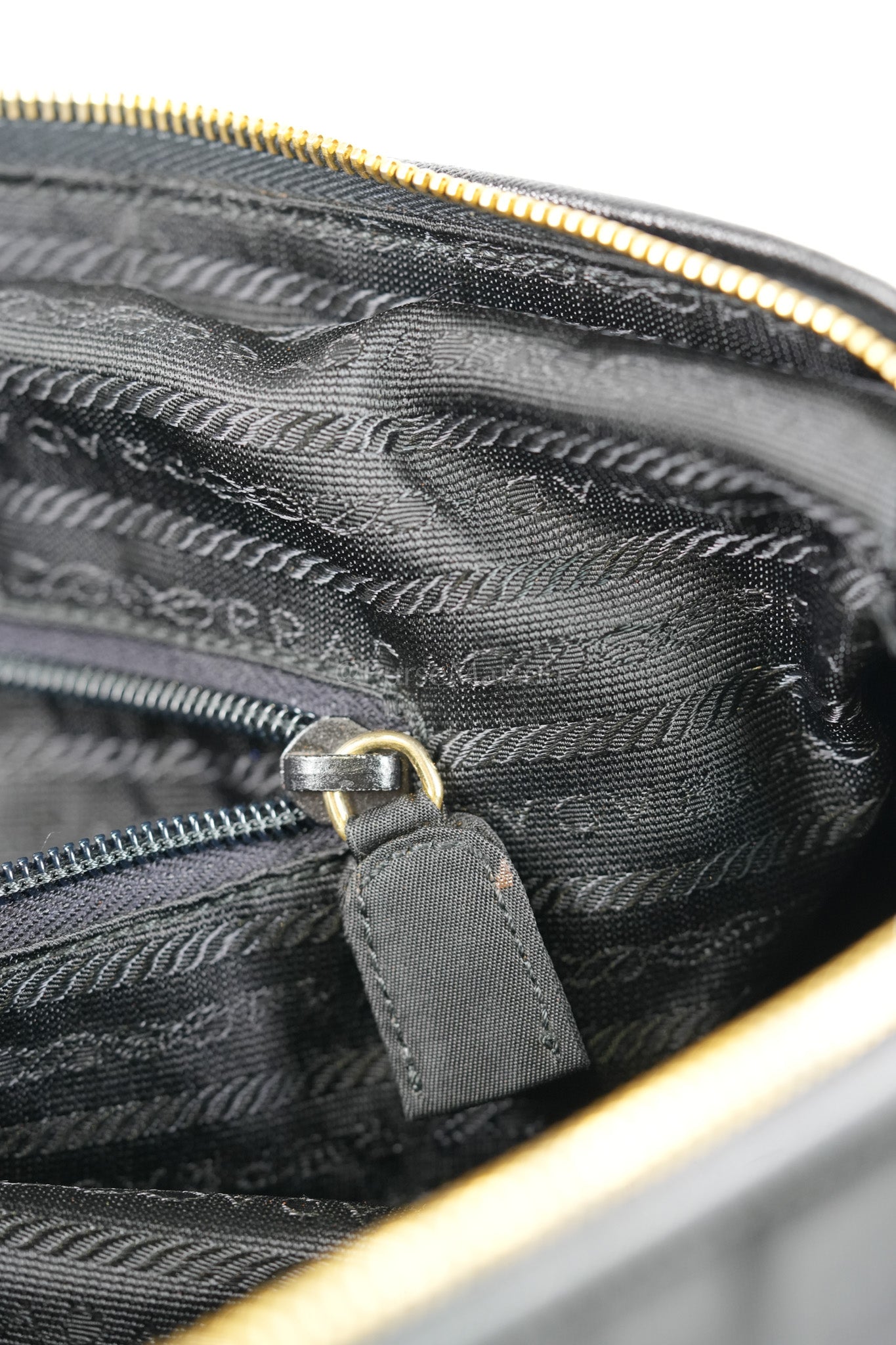Nylon Boston Duffle Bag in Black Quilted Tessuto with Chain Strap | Purse Maison Luxury Bags Shop