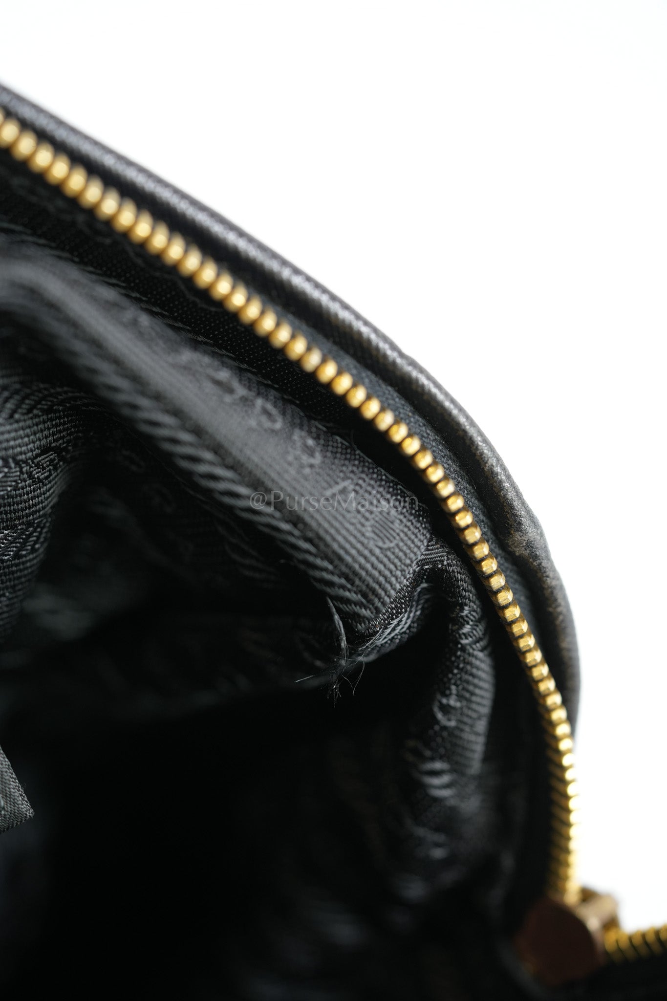 Nylon Boston Duffle Bag in Black Quilted Tessuto with Chain Strap | Purse Maison Luxury Bags Shop