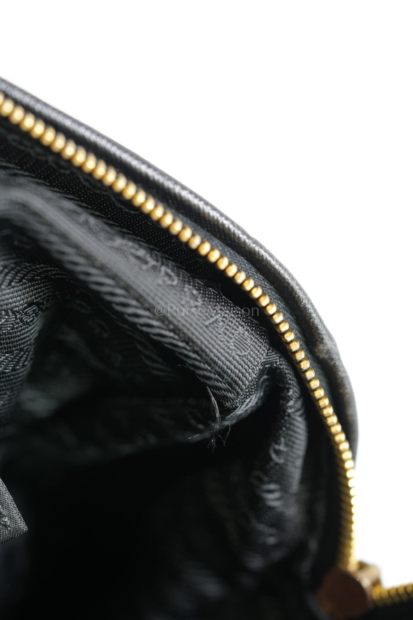 Nylon Boston Duffle Bag in Black Quilted Tessuto with Chain Strap | Purse Maison Luxury Bags Shop