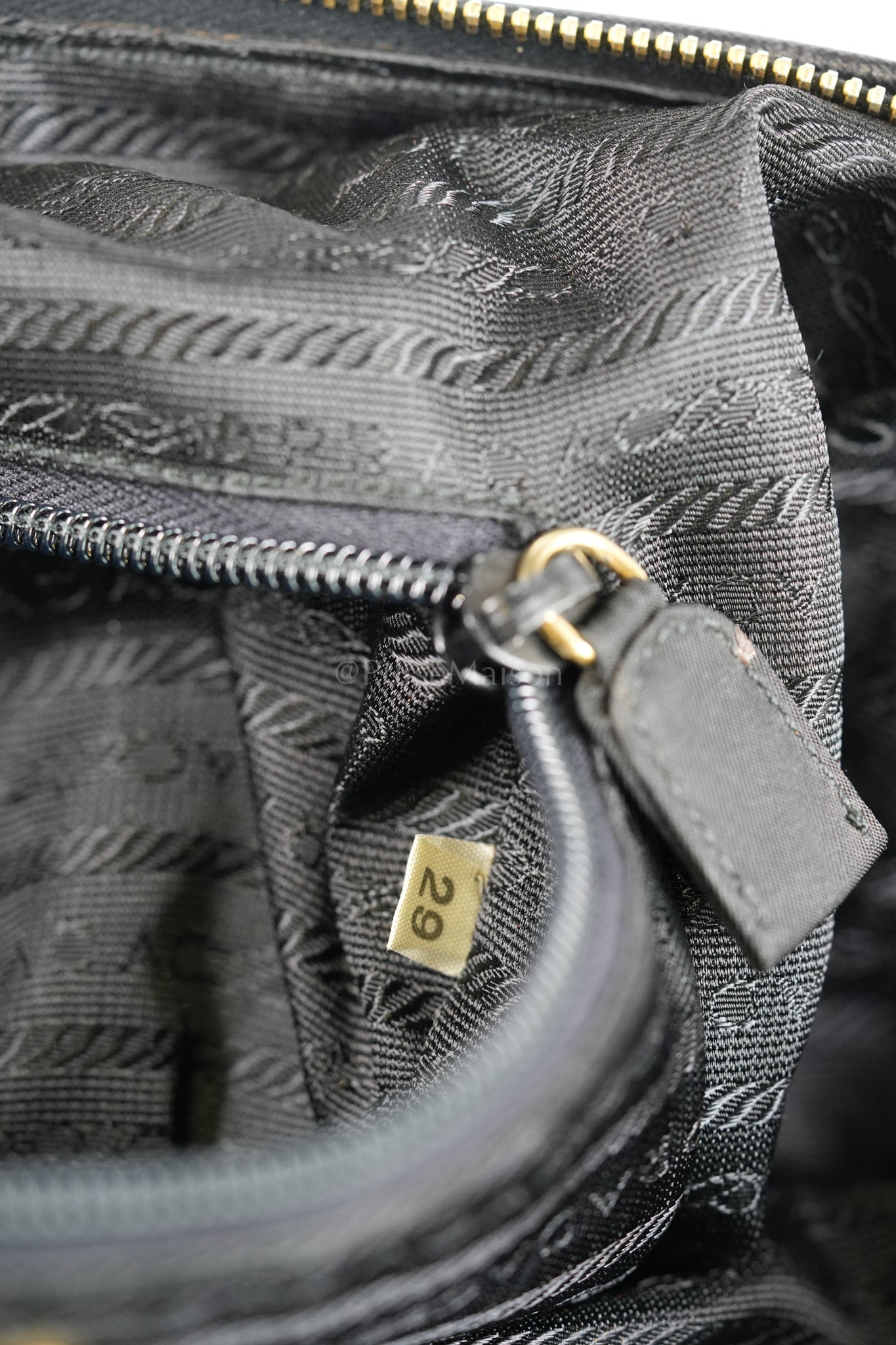 Nylon Boston Duffle Bag in Black Quilted Tessuto with Chain Strap | Purse Maison Luxury Bags Shop