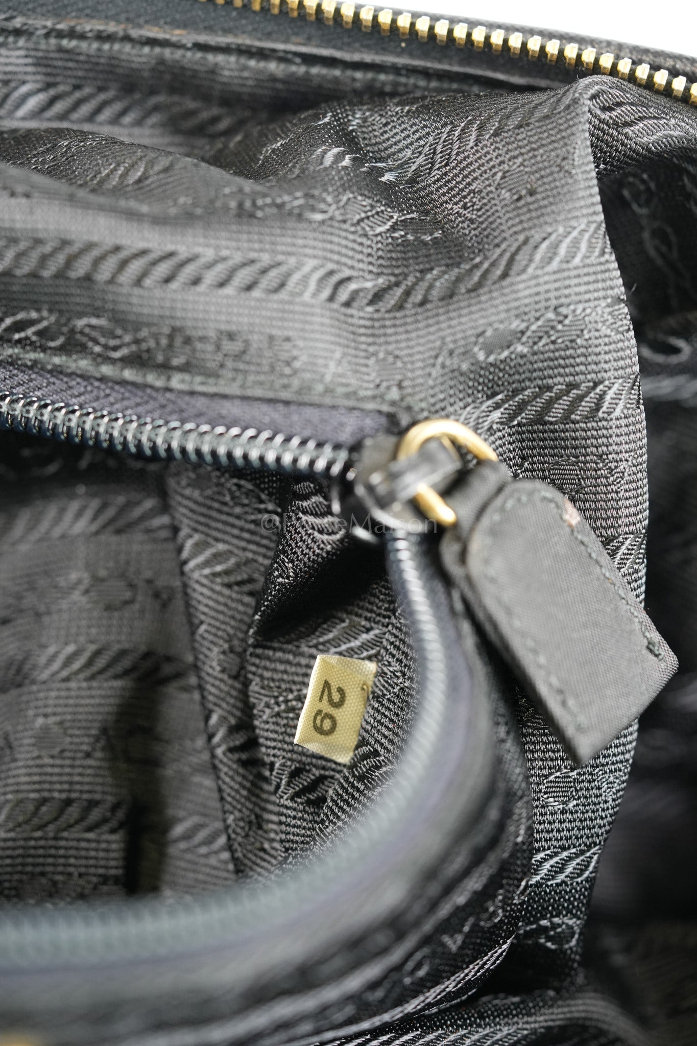 Nylon Boston Duffle Bag in Black Quilted Tessuto with Chain Strap | Purse Maison Luxury Bags Shop