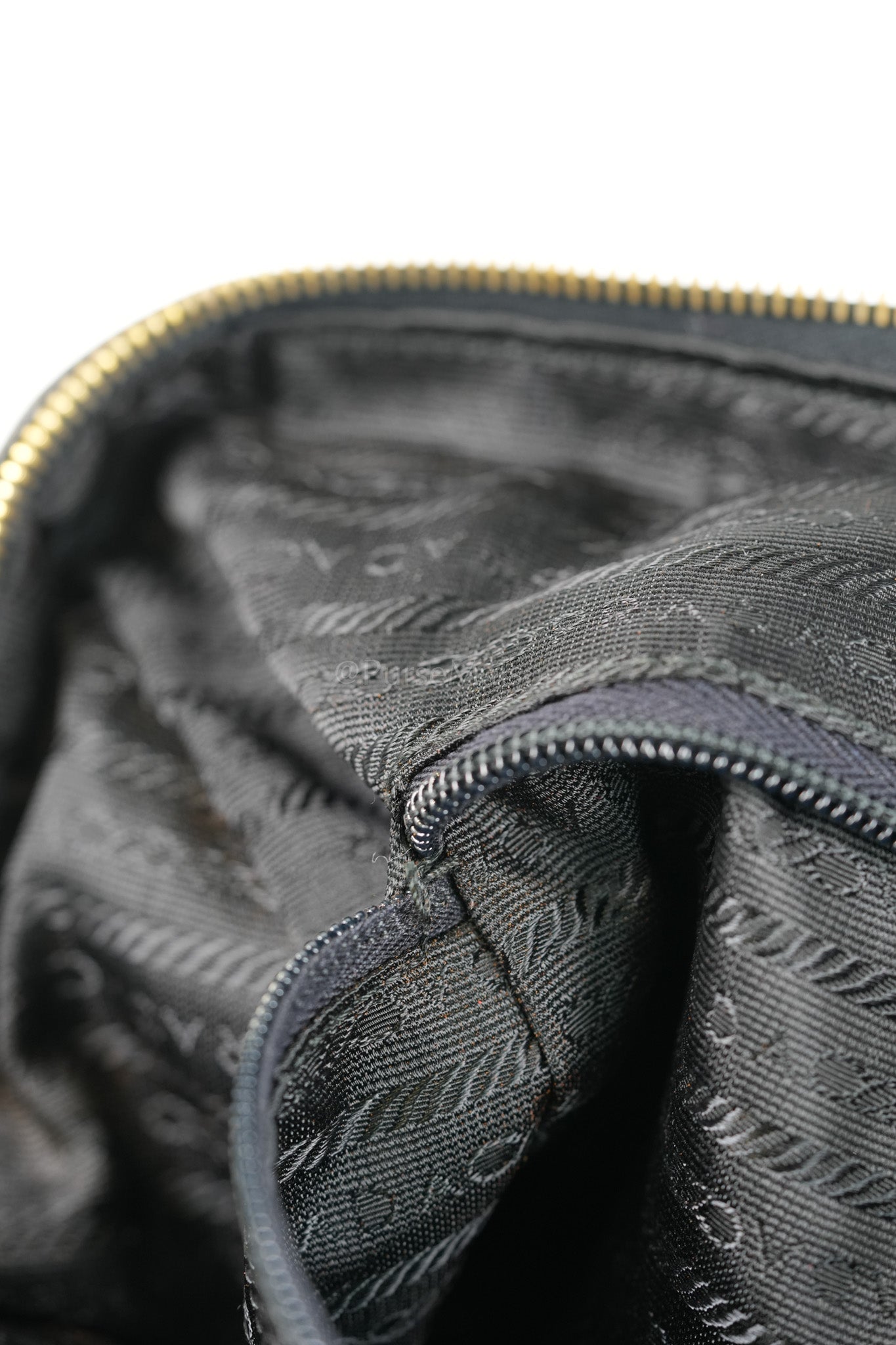 Nylon Boston Duffle Bag in Black Quilted Tessuto with Chain Strap | Purse Maison Luxury Bags Shop