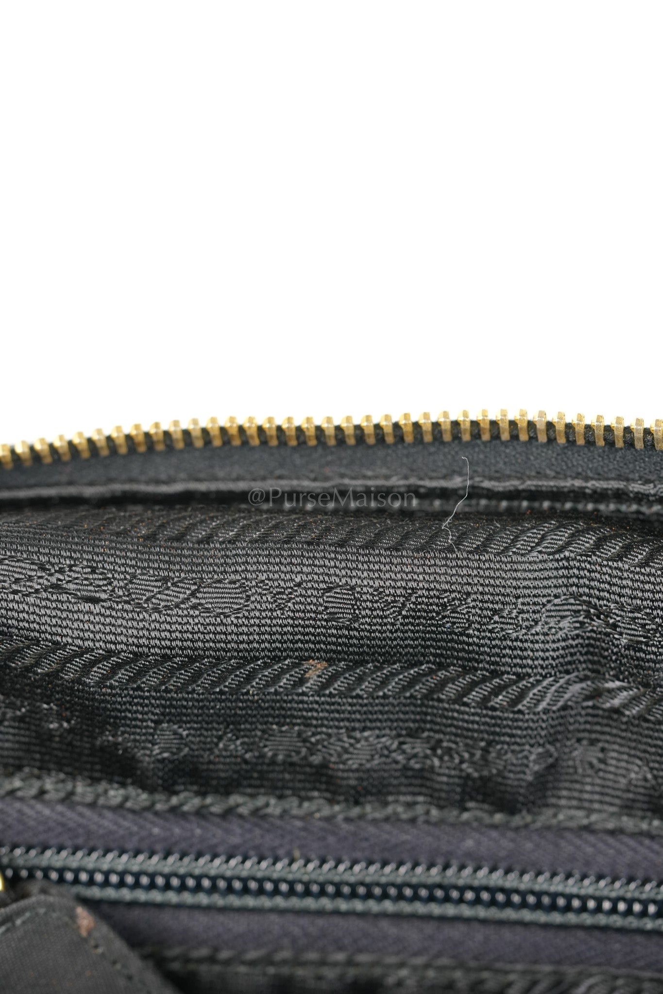 Nylon Boston Duffle Bag in Black Quilted Tessuto with Chain Strap | Purse Maison Luxury Bags Shop