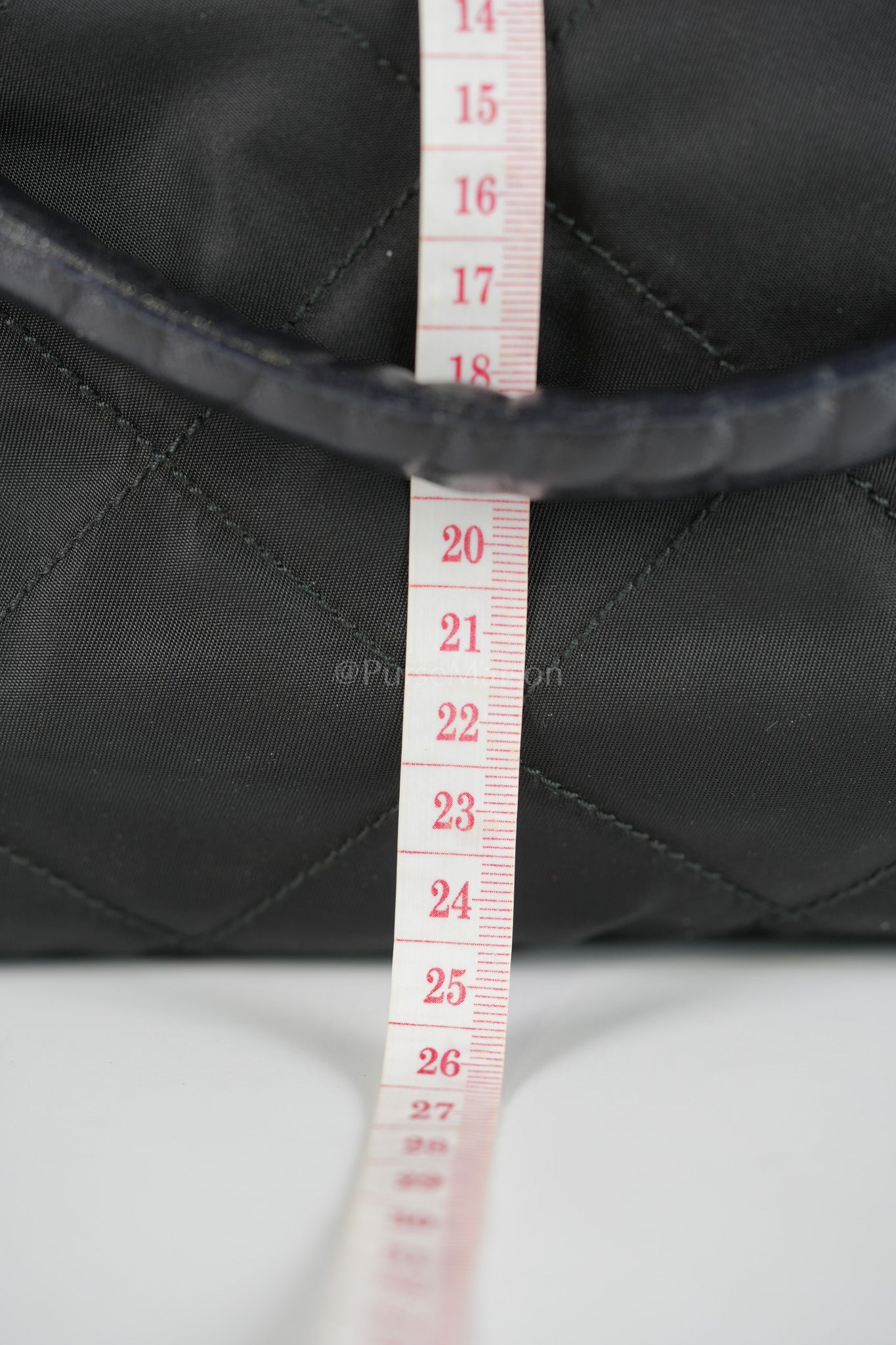 Nylon Boston Duffle Bag in Black Quilted Tessuto with Chain Strap | Purse Maison Luxury Bags Shop