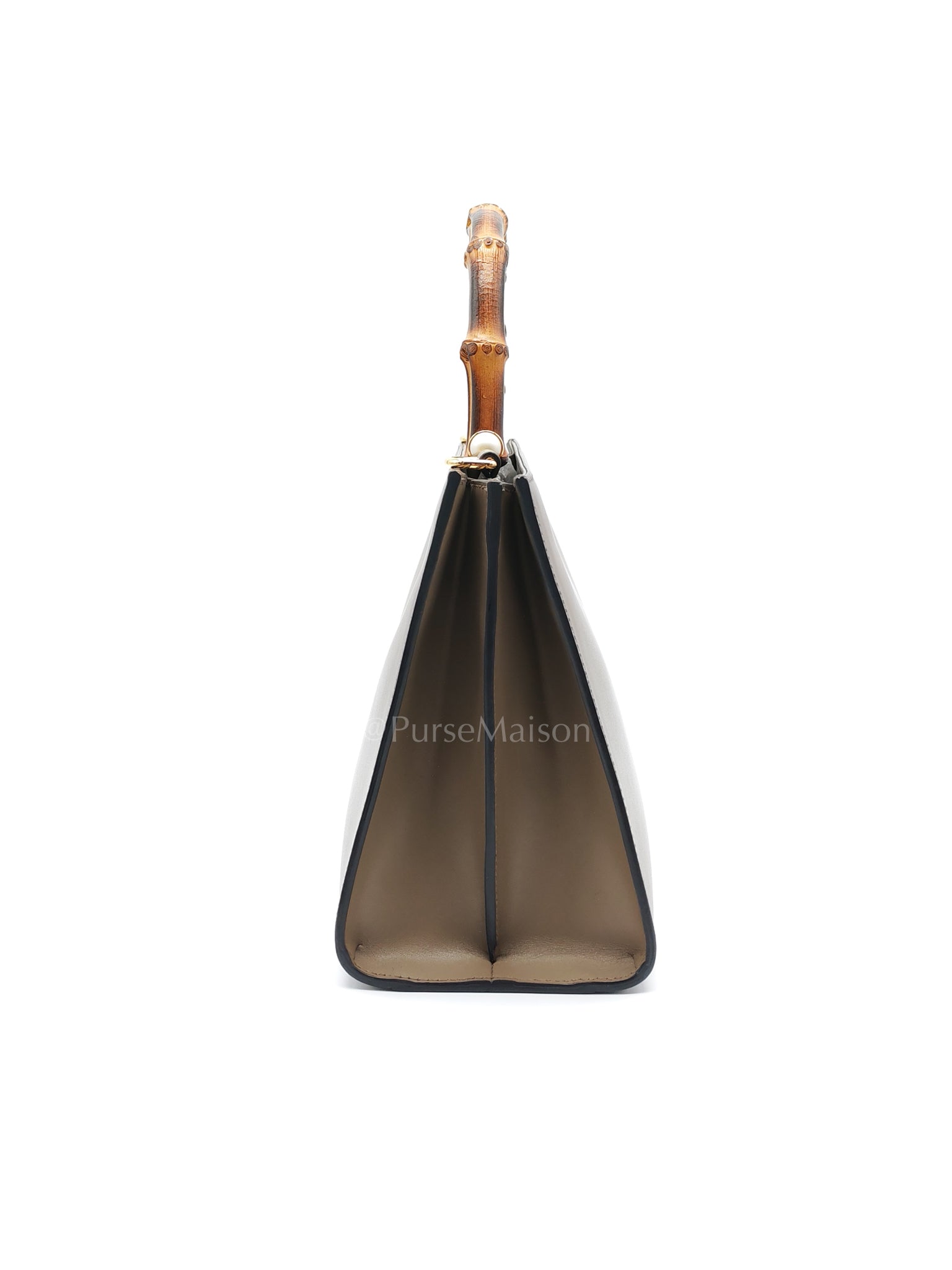 Nymphaea Small in Light Khaki Smooth Calfskin Leather Shoulder Bag | Purse Maison Luxury Bags Shop