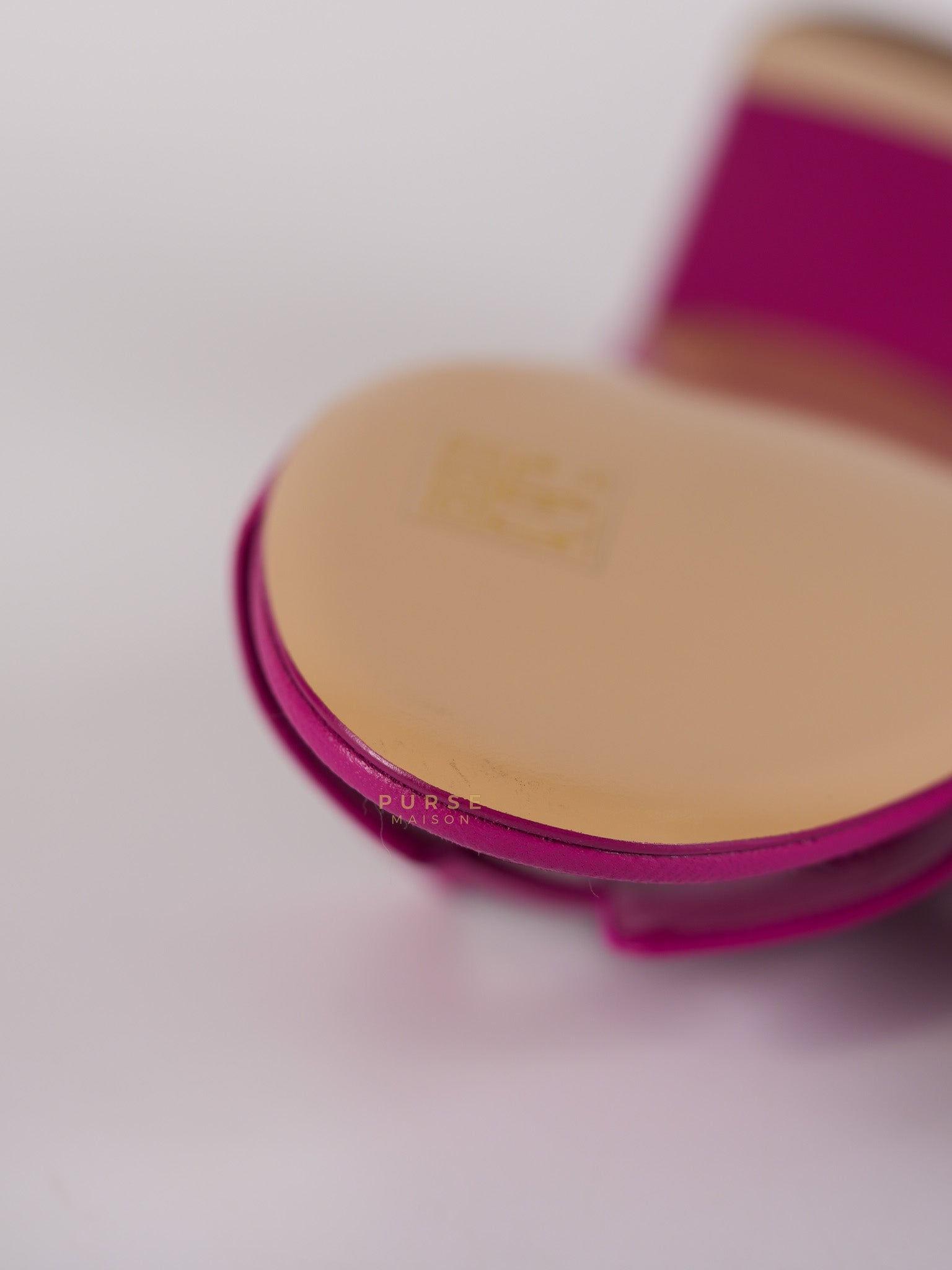 Oasis Sandals Rose Bougainvilliers in Epsom Leathe Size 38.5 EU (24 cm) | Purse Maison Luxury Bags Shop