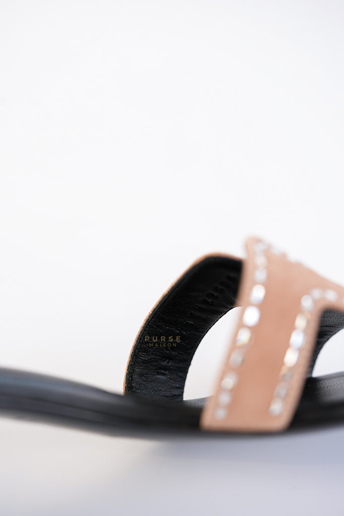 Oasis Suede with Rhinestone Size 37 EU (23 cm) | Purse Maison Luxury Bags Shop