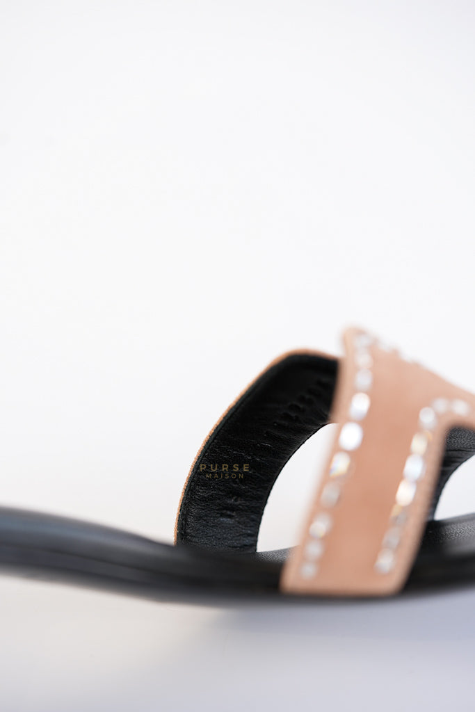 Oasis Suede with Rhinestone Size 37 EU (23 cm) | Purse Maison Luxury Bags Shop