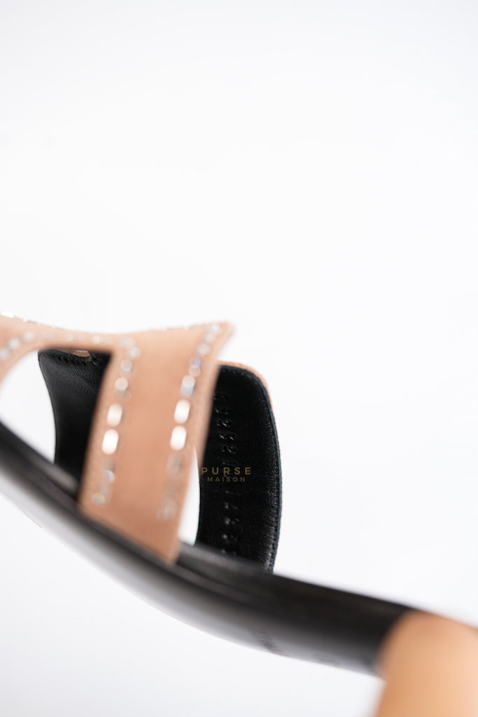 Oasis Suede with Rhinestone Size 37 EU (23 cm) | Purse Maison Luxury Bags Shop