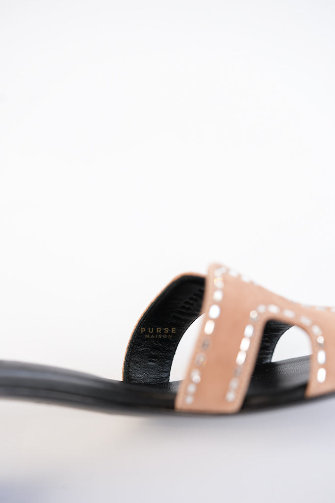 Oasis Suede with Rhinestone Size 37 EU (23 cm) | Purse Maison Luxury Bags Shop