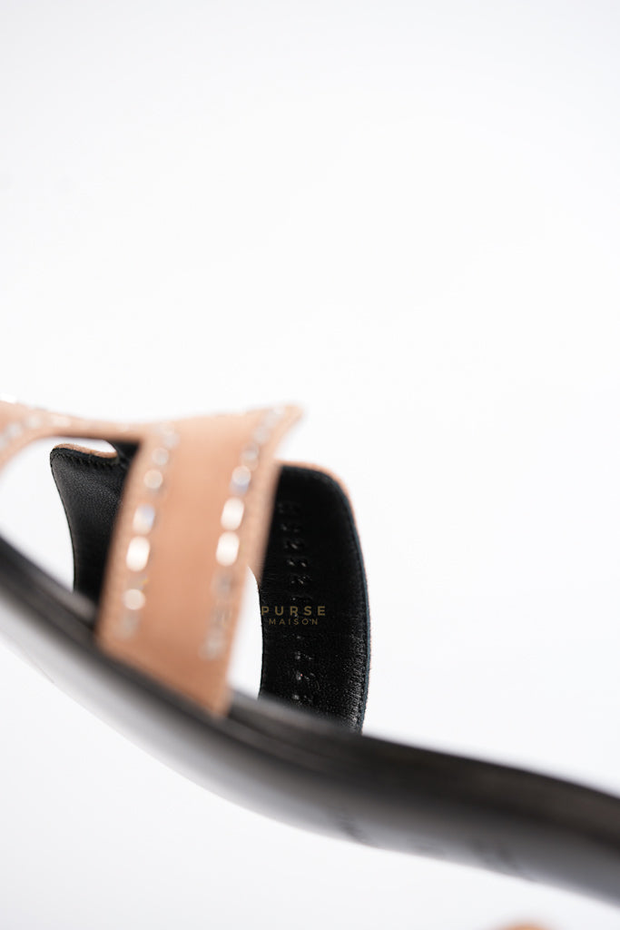 Oasis Suede with Rhinestone Size 37 EU (23 cm) | Purse Maison Luxury Bags Shop