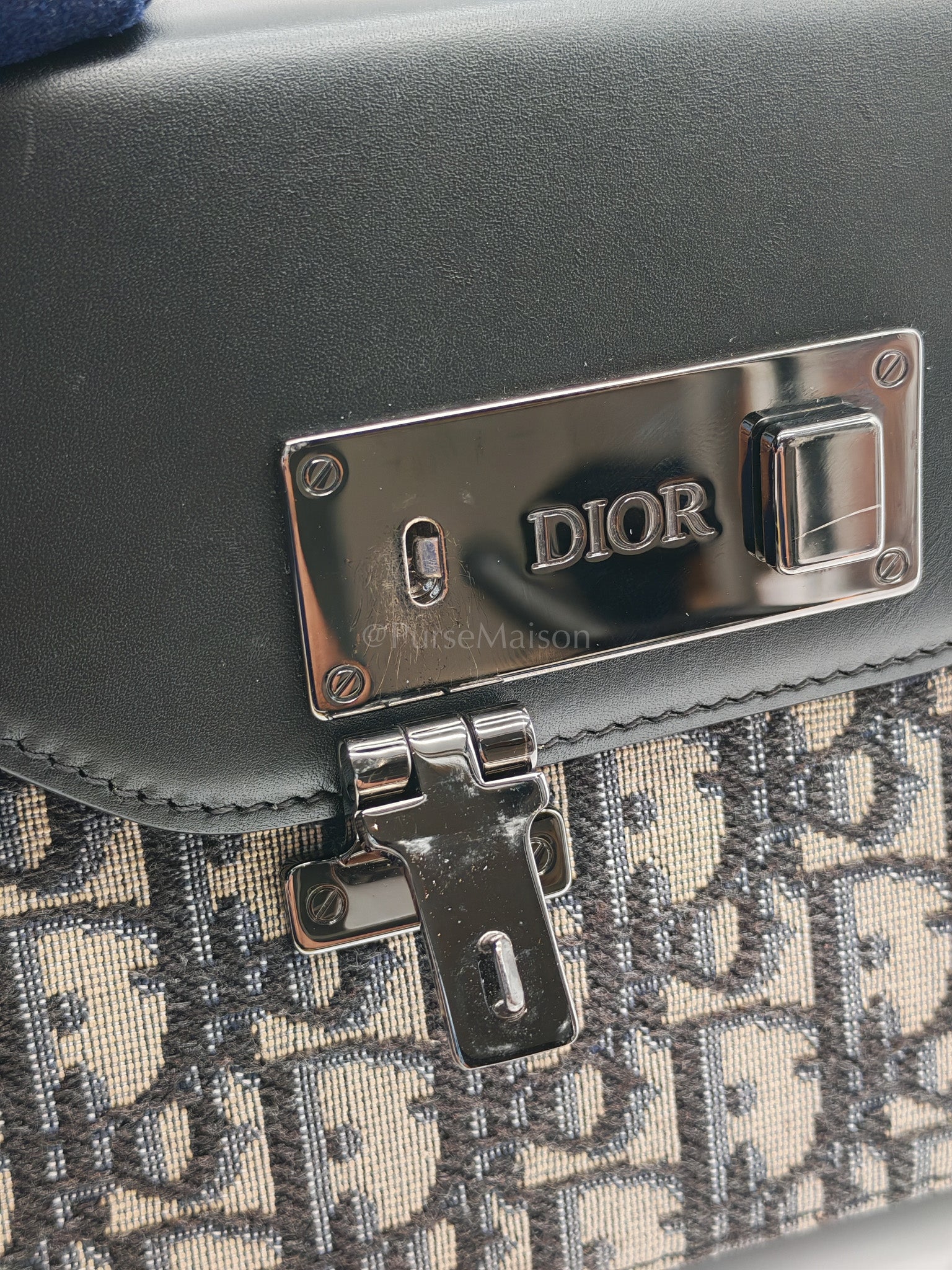 Oblique Jacquard Clasp Lock Messenger Bag | Purse Maison Luxury Bags Shop