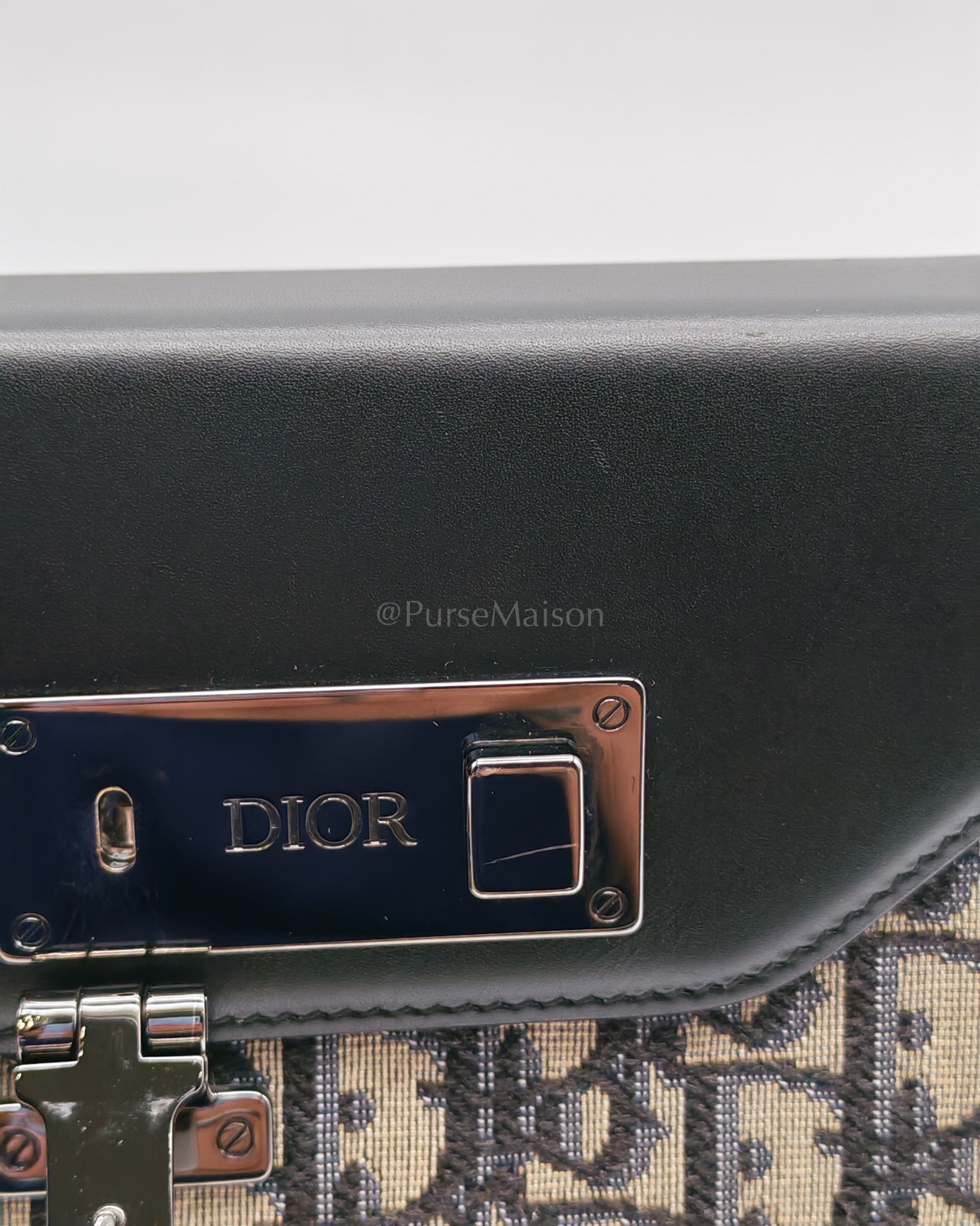 Oblique Jacquard Clasp Lock Messenger Bag | Purse Maison Luxury Bags Shop