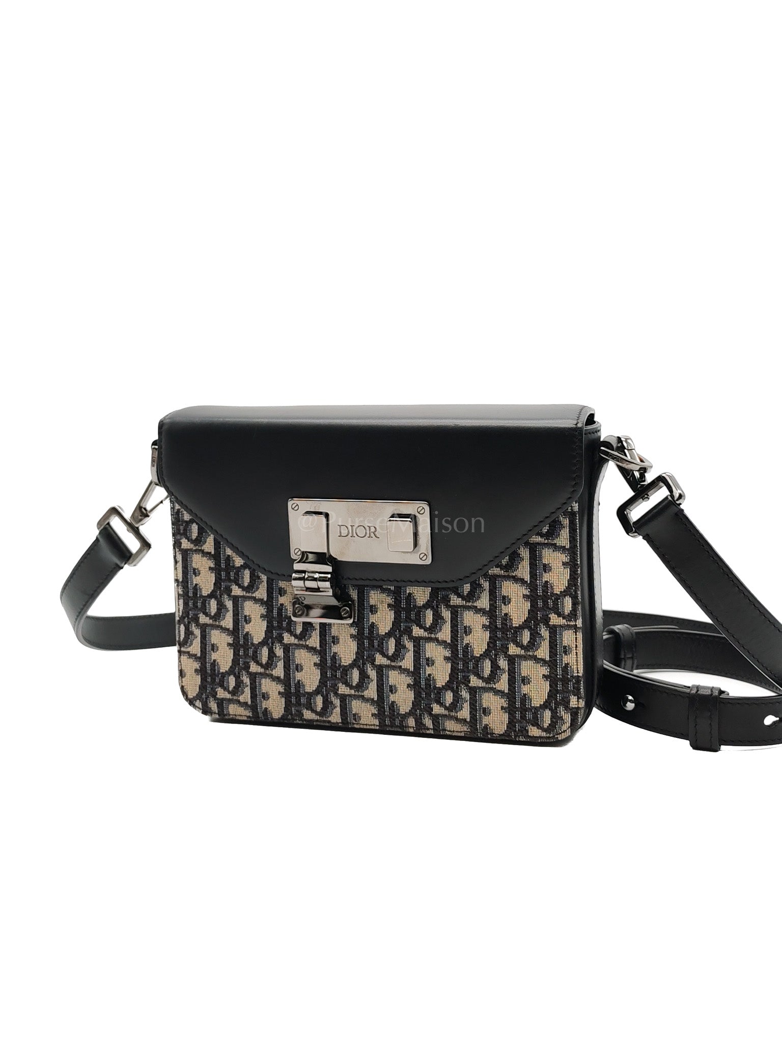 Oblique Jacquard Clasp Lock Messenger Bag | Purse Maison Luxury Bags Shop