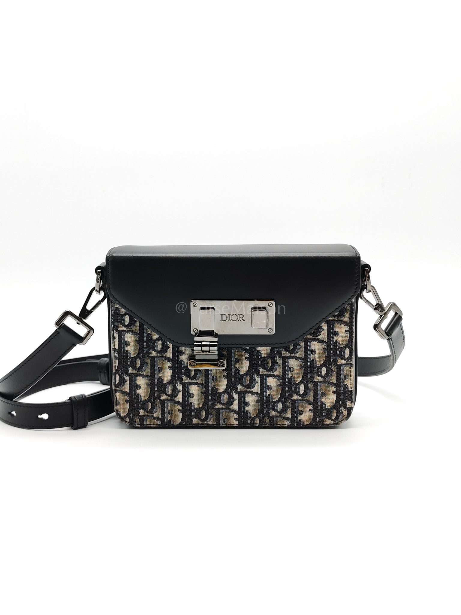 Oblique Jacquard Clasp Lock Messenger Bag | Purse Maison Luxury Bags Shop
