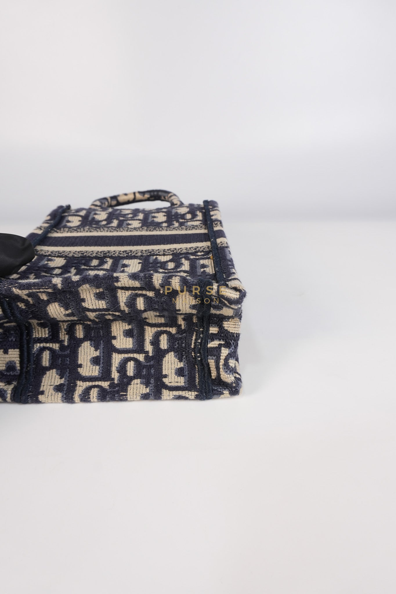 Oblique Mini Book Tote Phone Bag in Blue | Purse Maison Luxury Bags Shop