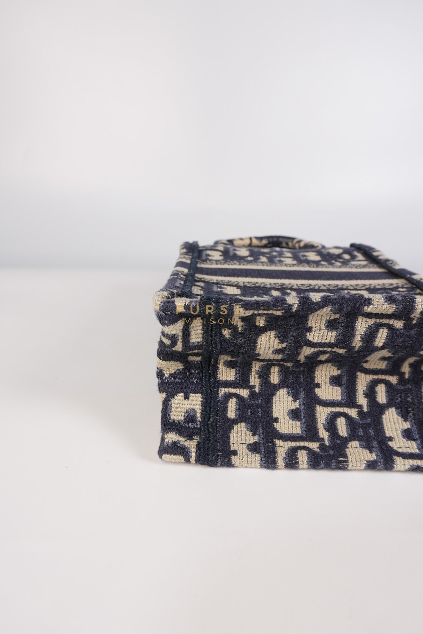 Oblique Mini Book Tote Phone Bag in Blue | Purse Maison Luxury Bags Shop