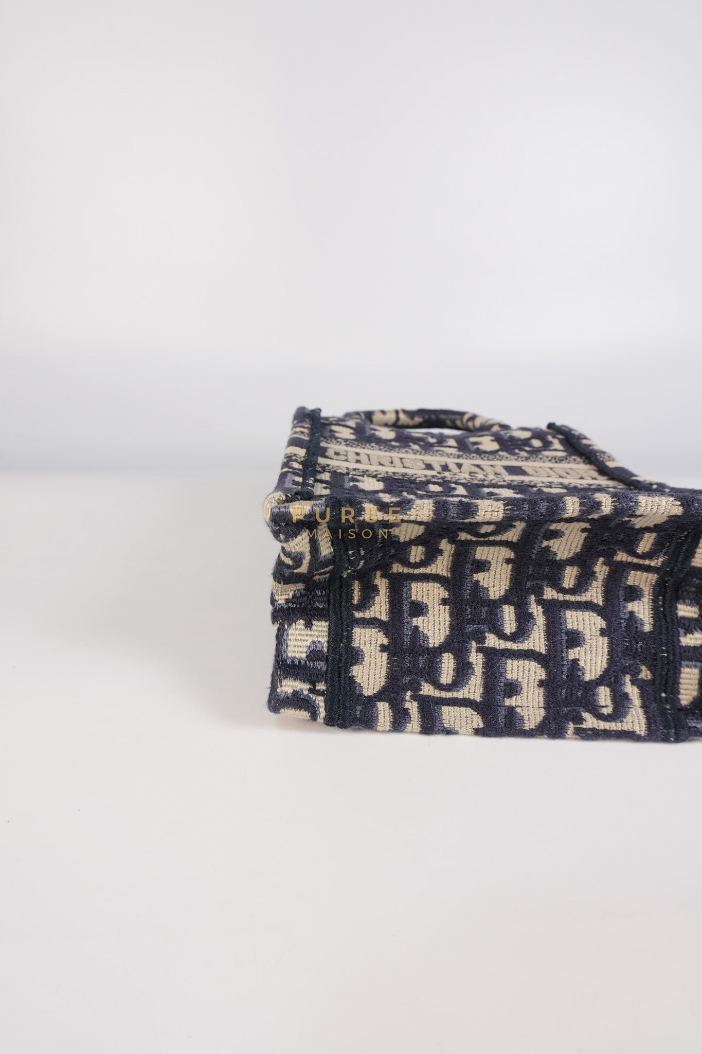 Oblique Mini Book Tote Phone Bag in Blue | Purse Maison Luxury Bags Shop