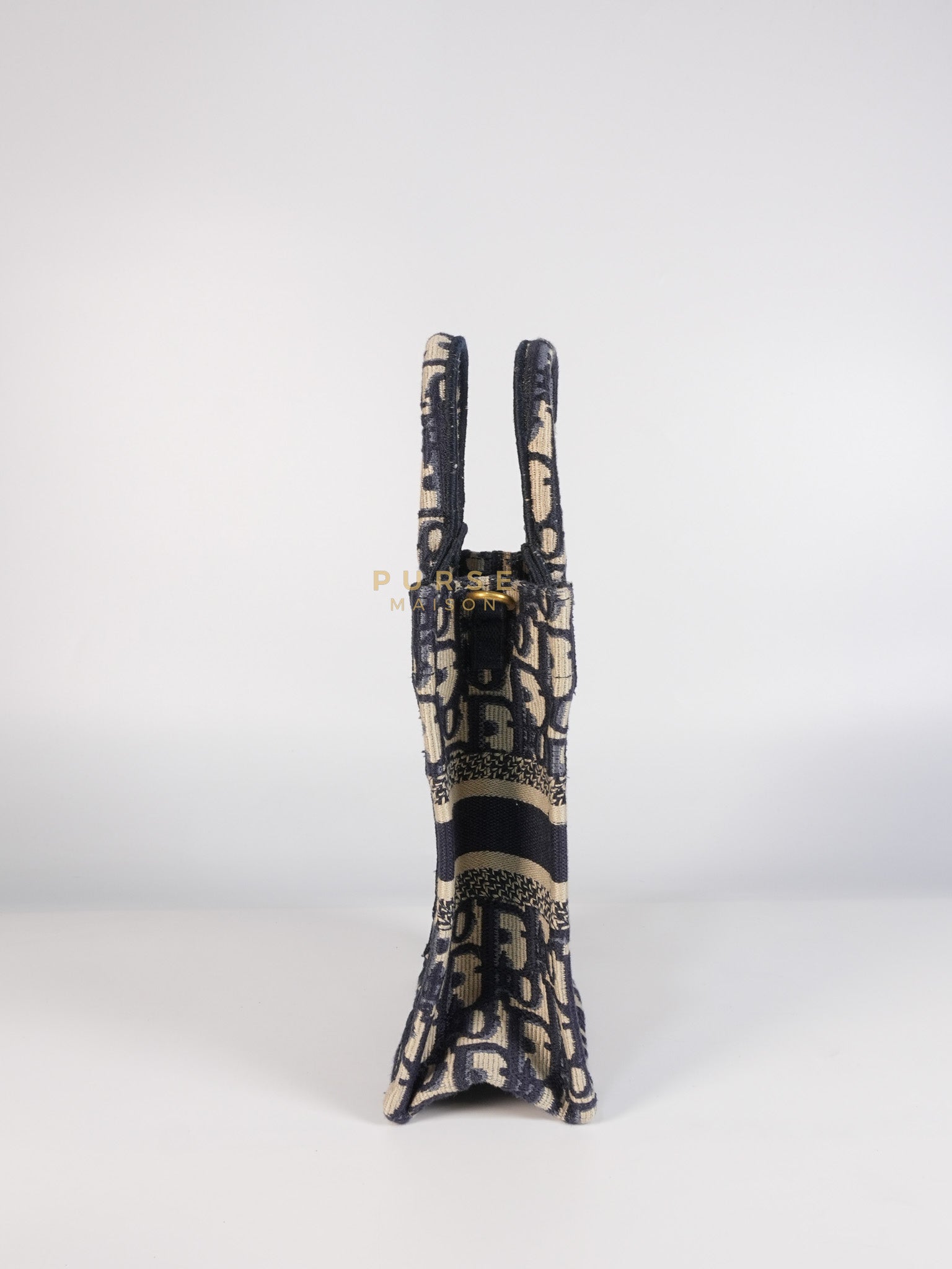 Oblique Mini Book Tote Phone Bag in Blue | Purse Maison Luxury Bags Shop