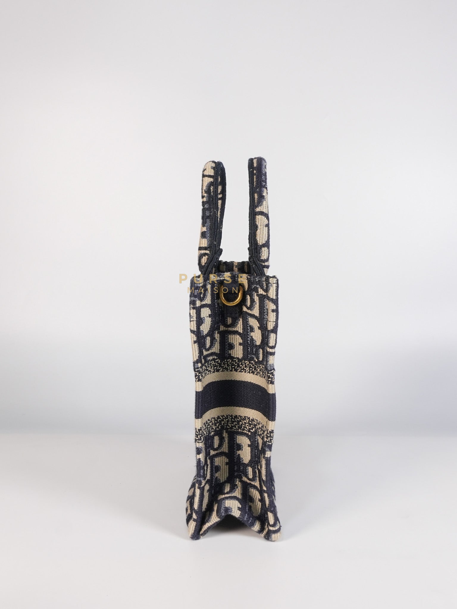 Oblique Mini Book Tote Phone Bag in Blue | Purse Maison Luxury Bags Shop