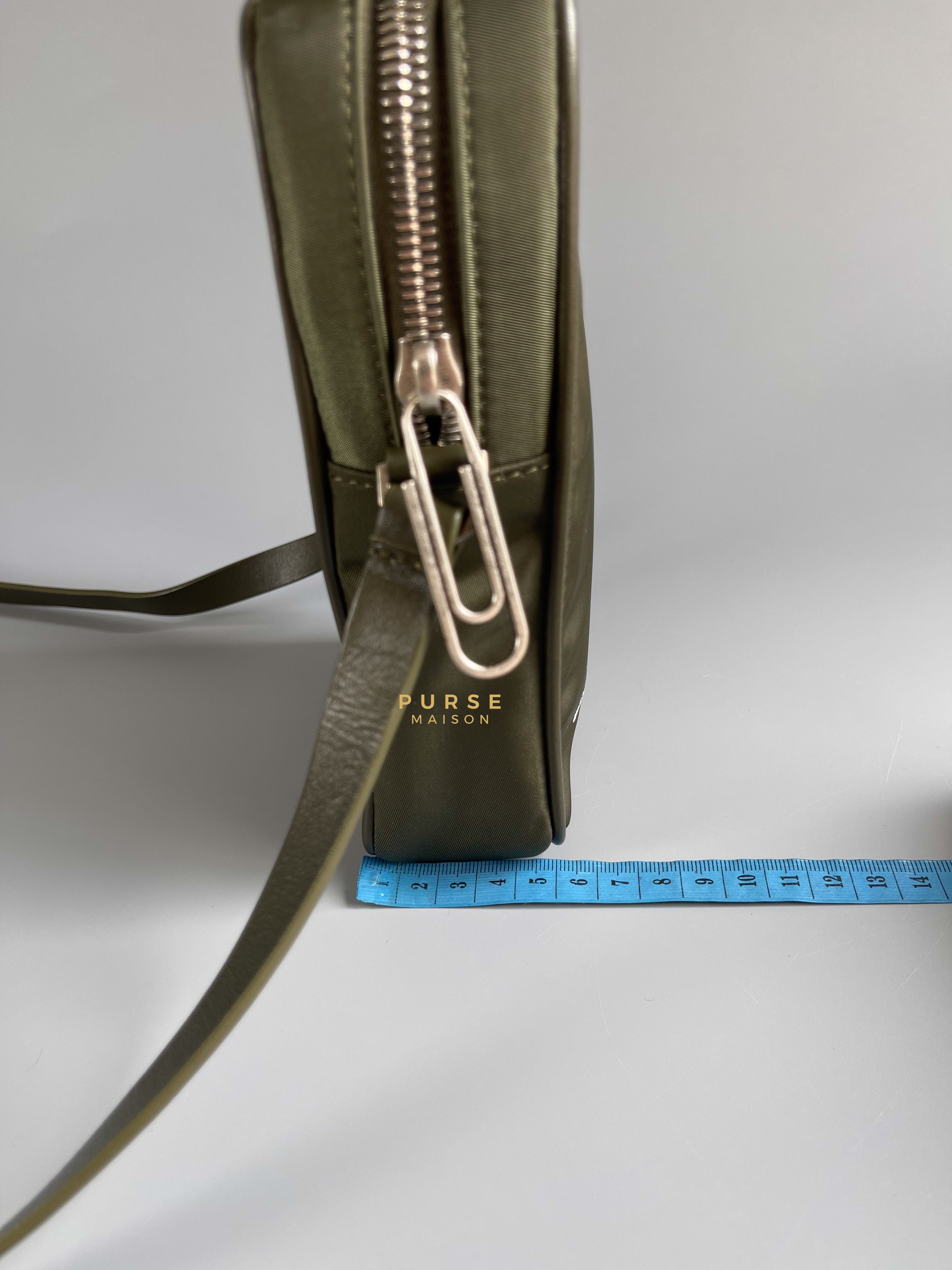 Off-White Zip Around Logo Bag (Army Green) | Purse Maison Luxury Bags Shop