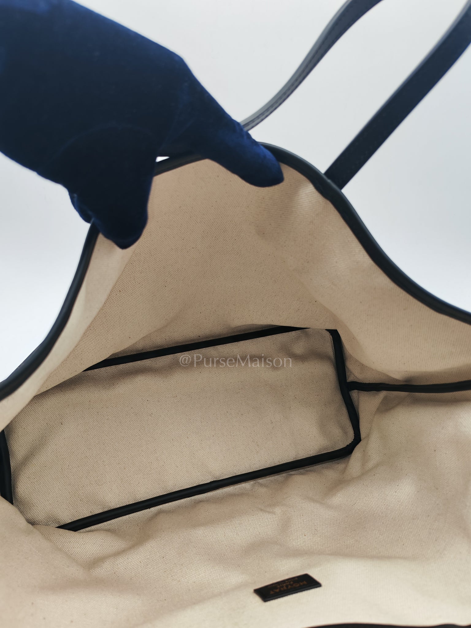 Oh! Ruban Canvas Tote Bag Black | Purse Maison Luxury Bags Shop