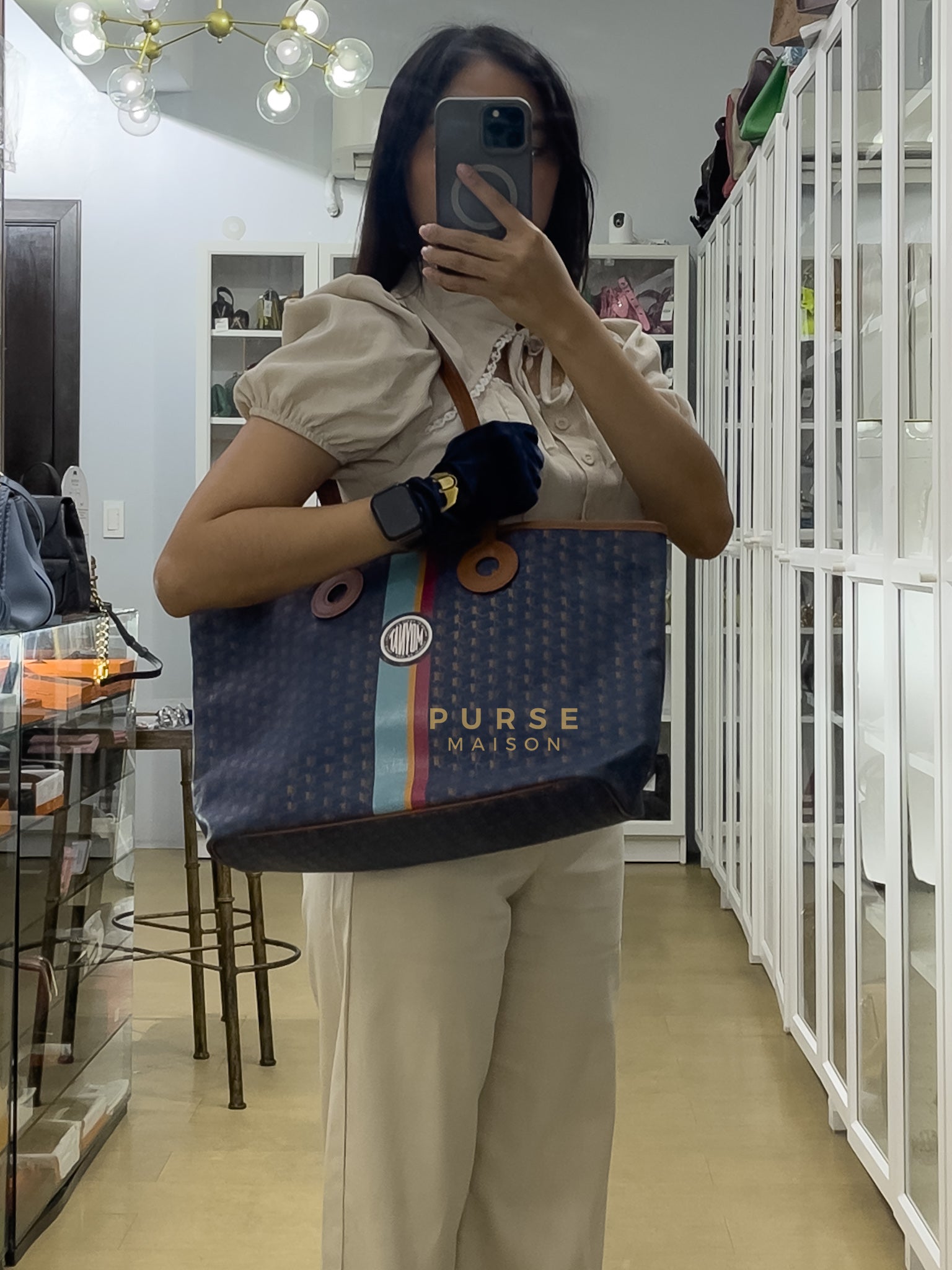 Oh! Ruban Canvas Tote Bag | Purse Maison Luxury Bags Shop