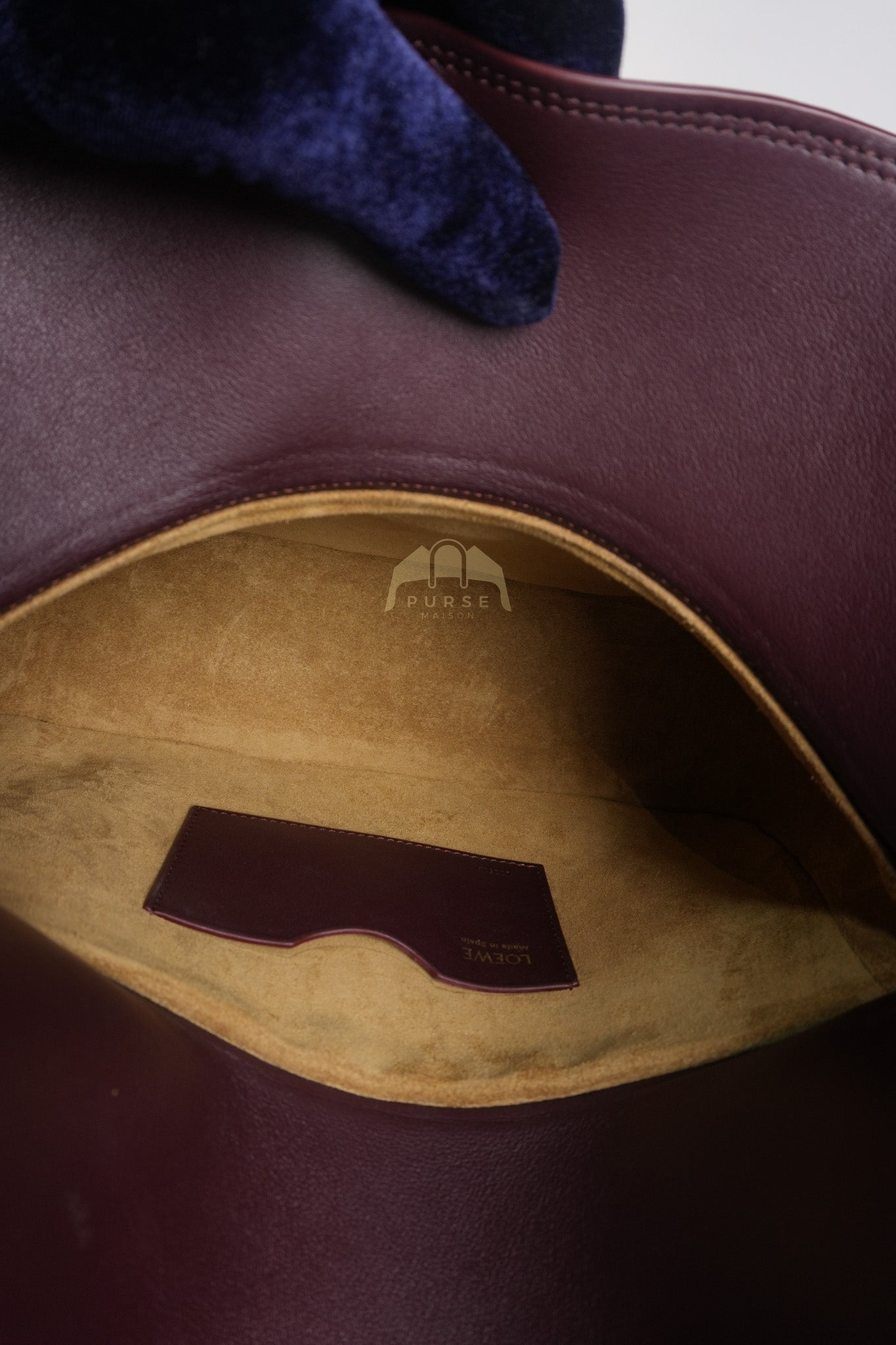 Ola Shoulder Bag Medium in Dark Burgundy Calfskin Leather & Gold Hardware | Purse Maison Luxury Bags Shop