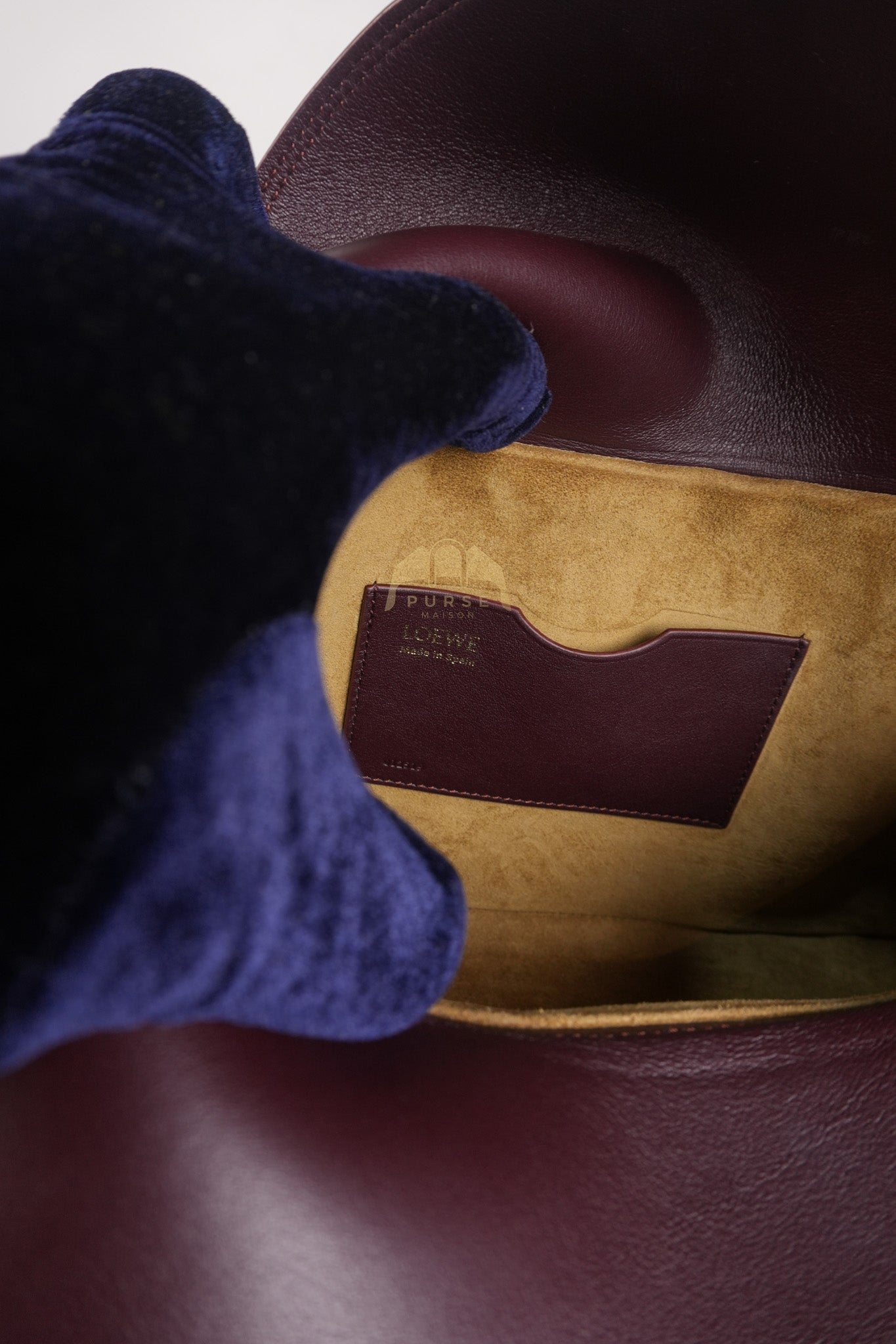 Ola Shoulder Bag Medium in Dark Burgundy Calfskin Leather & Gold Hardware | Purse Maison Luxury Bags Shop