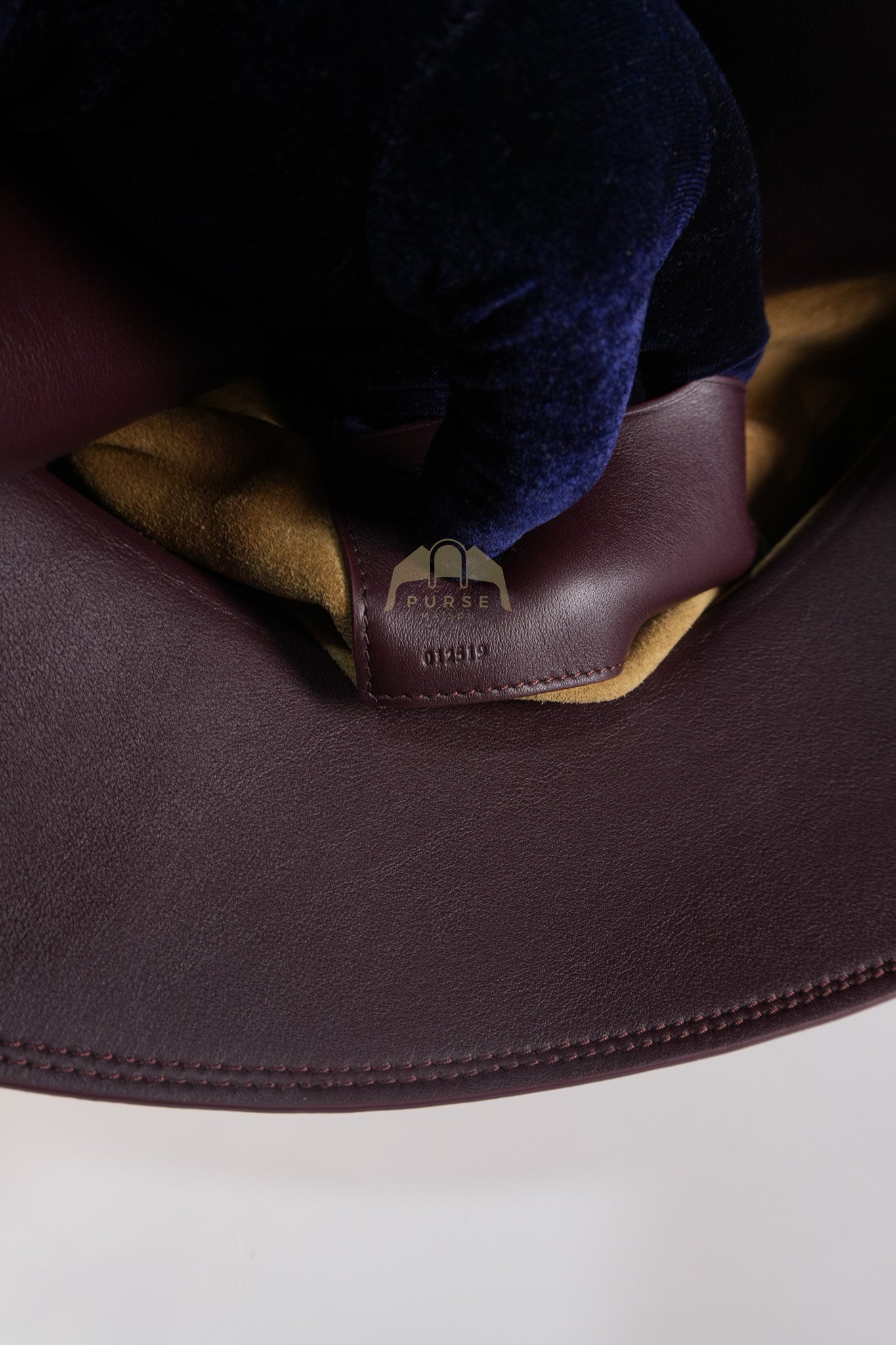 Ola Shoulder Bag Medium in Dark Burgundy Calfskin Leather & Gold Hardware | Purse Maison Luxury Bags Shop