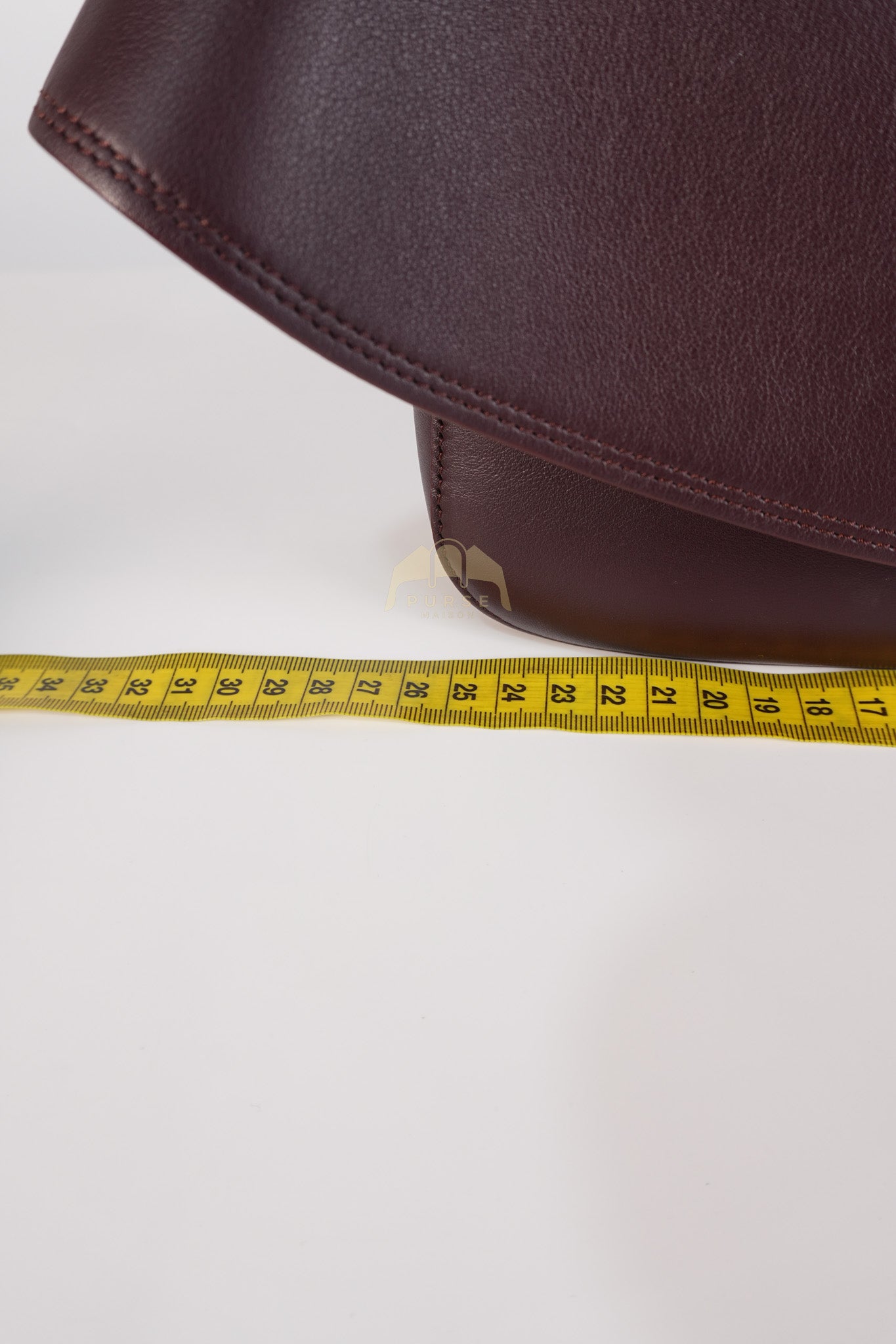 Ola Shoulder Bag Medium in Dark Burgundy Calfskin Leather & Gold Hardware | Purse Maison Luxury Bags Shop