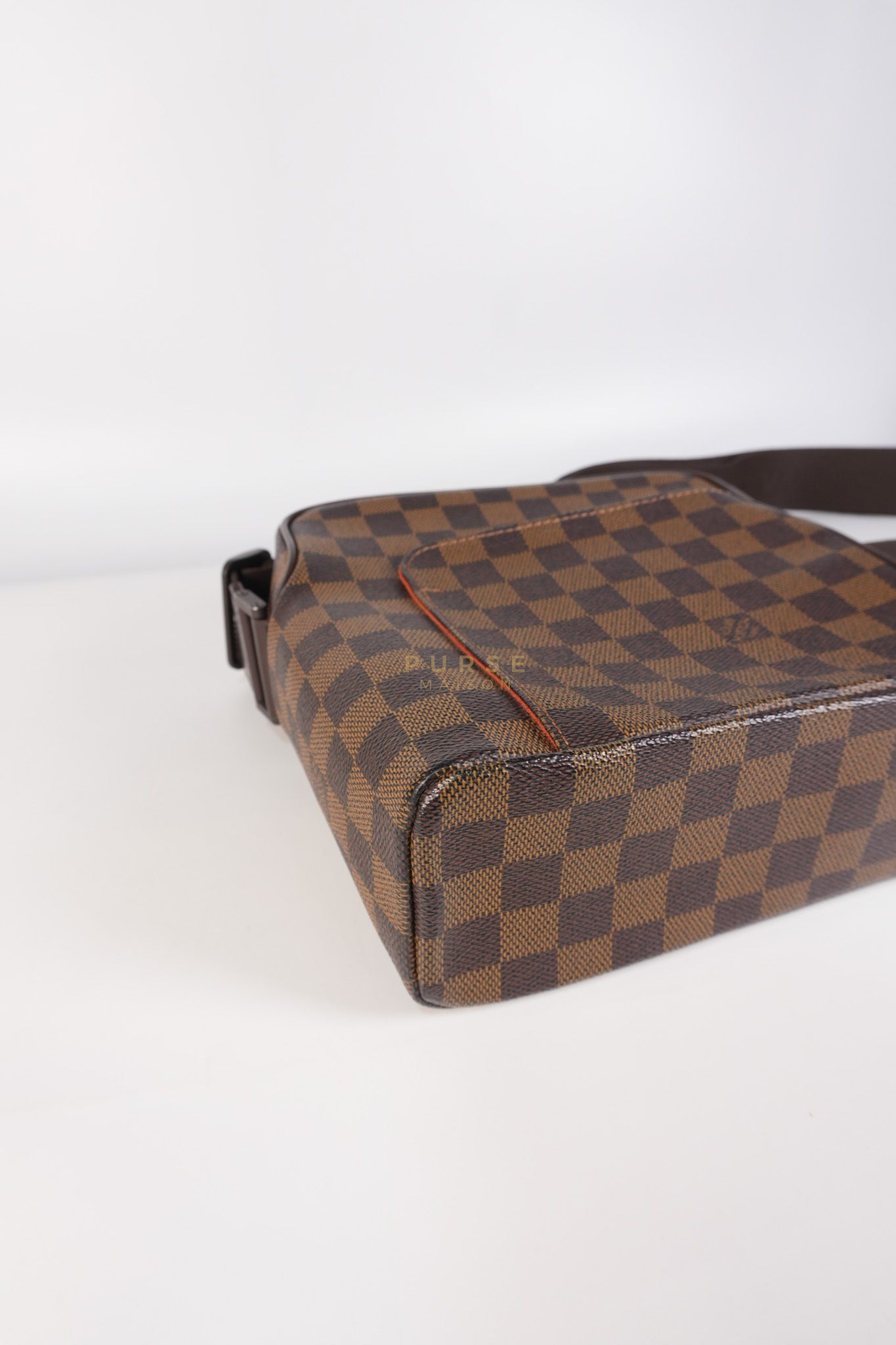 Olav PM Messenger Bag Damier Ebene Canvas | Purse Maison Luxury Bags Shop