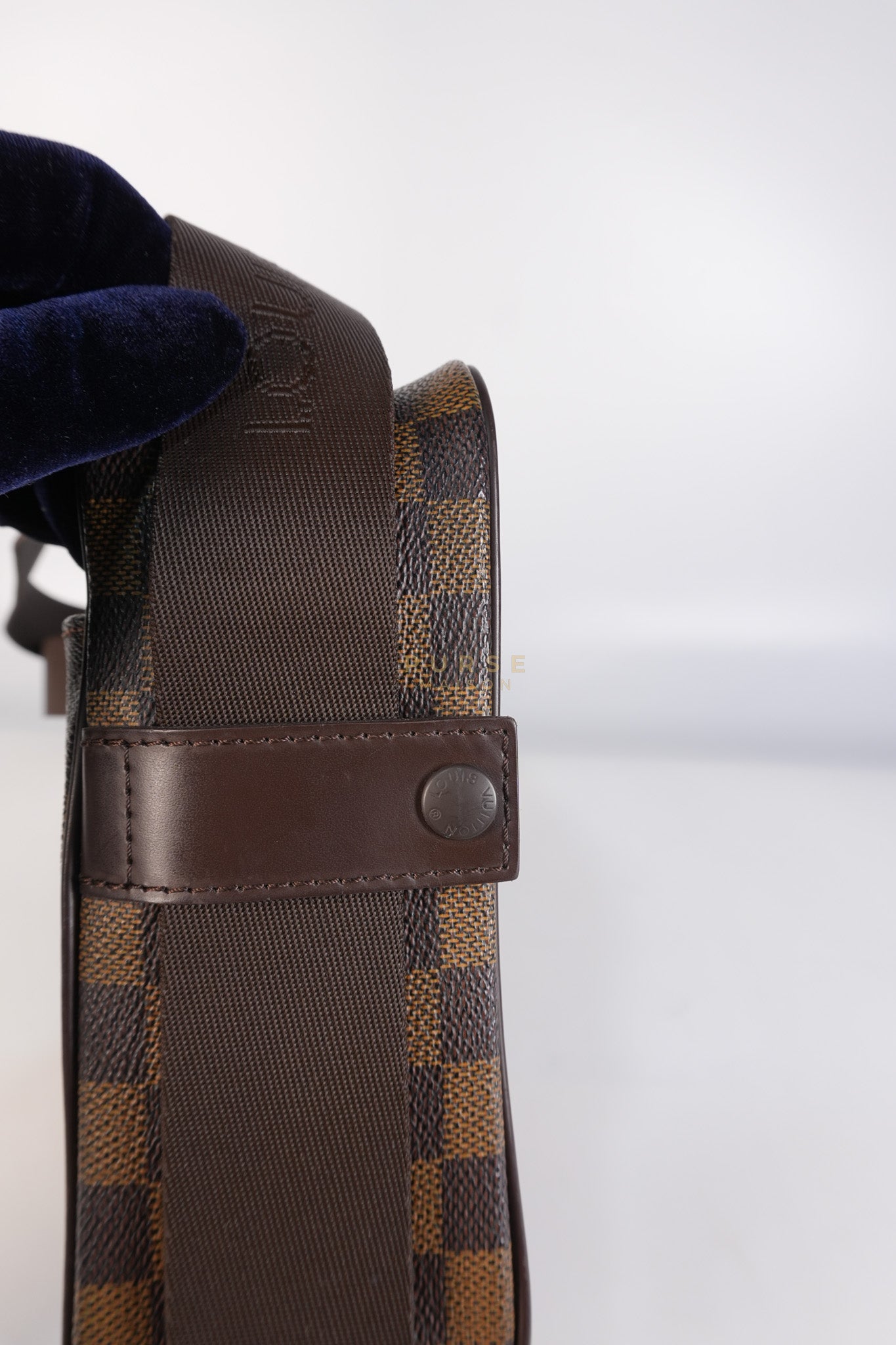 Olav PM Messenger Bag Damier Ebene Canvas | Purse Maison Luxury Bags Shop