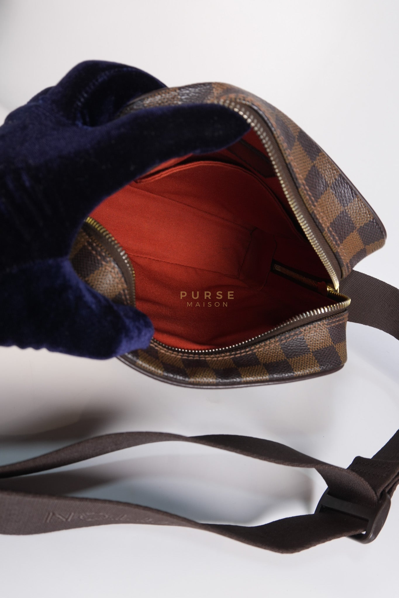 Olav PM Messenger Bag Damier Ebene Canvas | Purse Maison Luxury Bags Shop