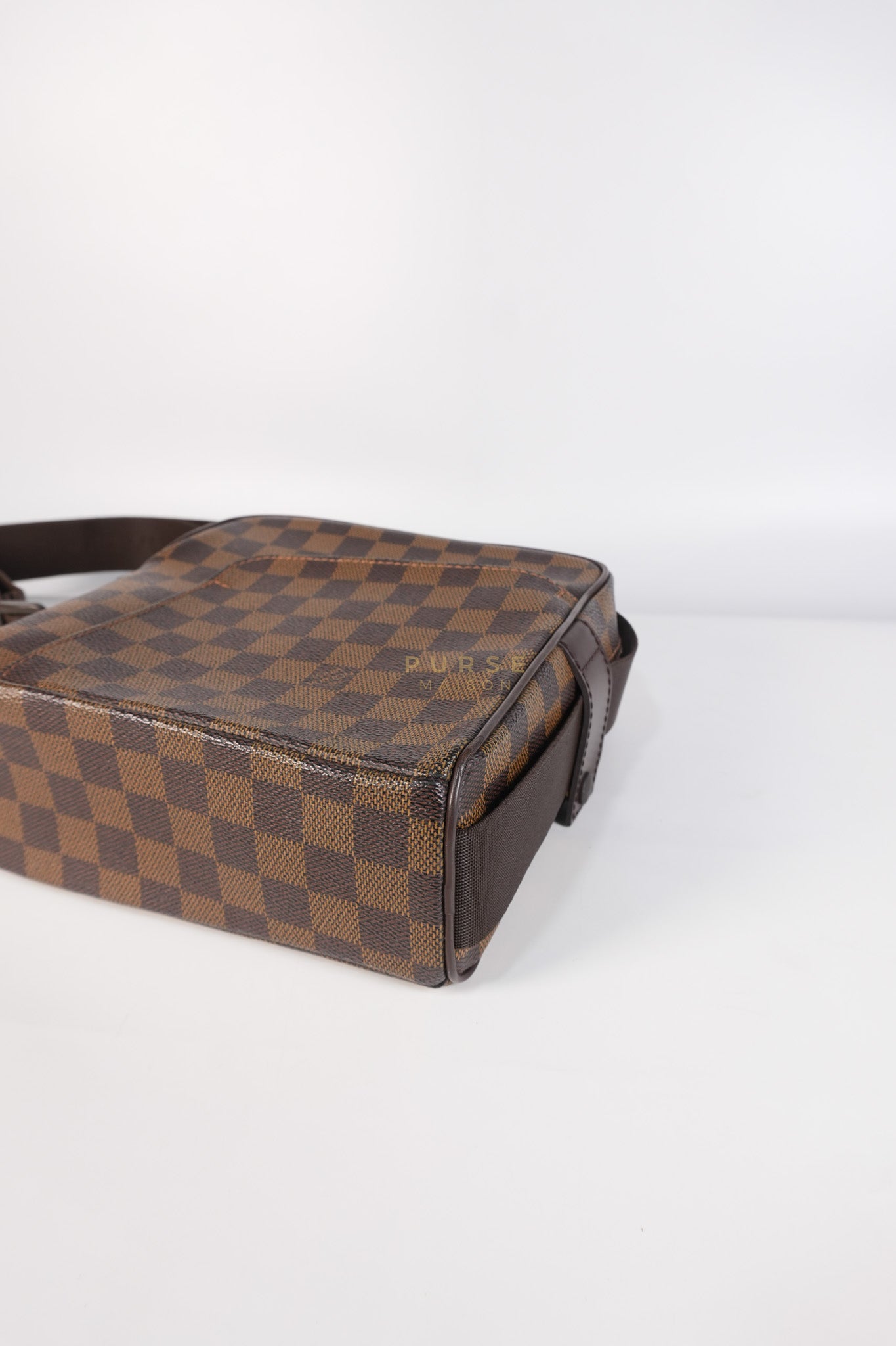 Olav PM Messenger Bag Damier Ebene Canvas | Purse Maison Luxury Bags Shop