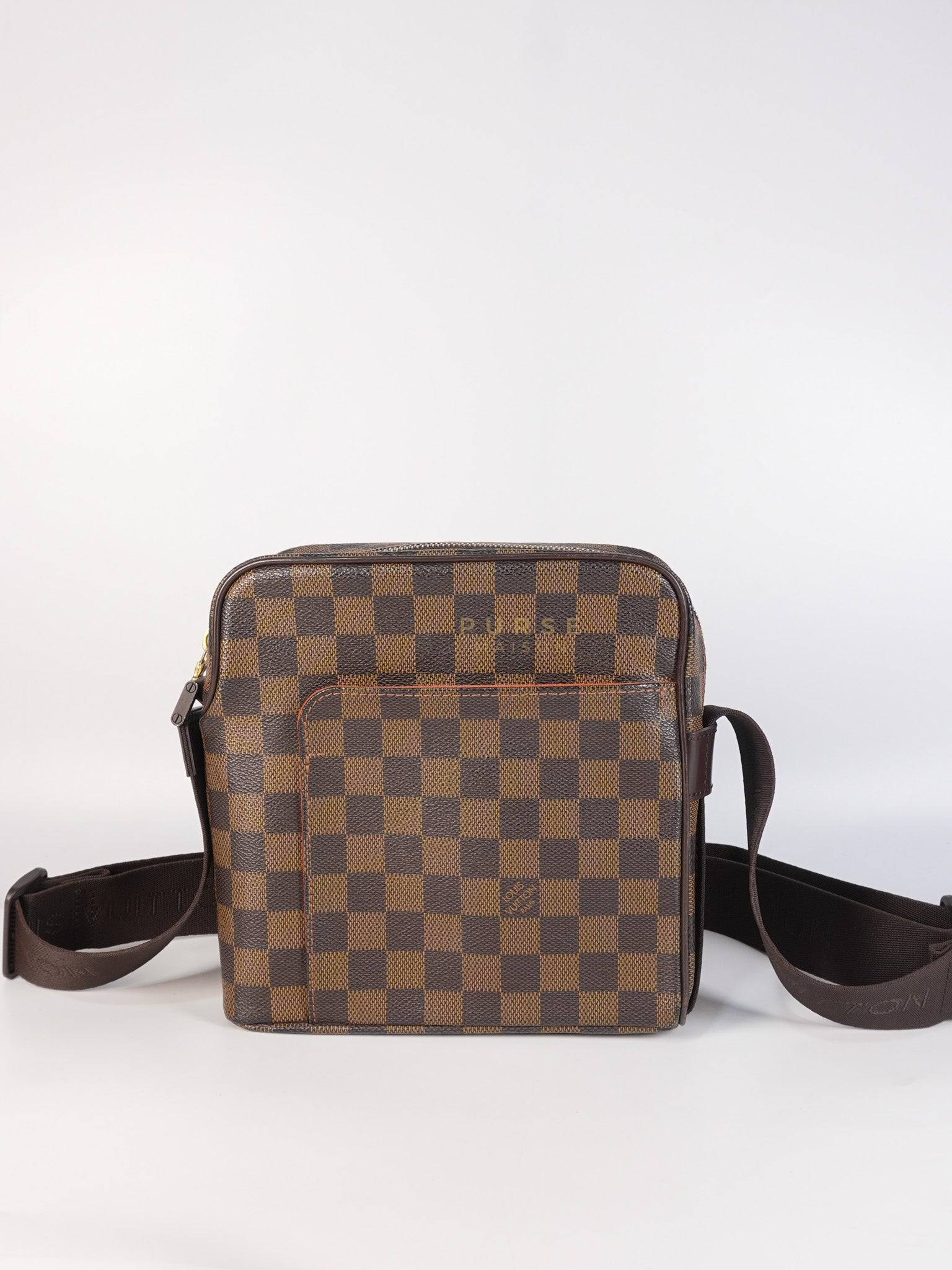 Olav PM Messenger Bag Damier Ebene Canvas | Purse Maison Luxury Bags Shop