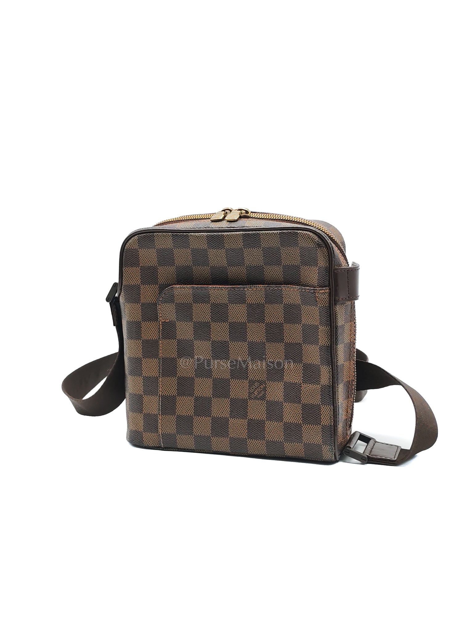 Olav Vintage Messenger Bag in Damier Ebene Canvas (Date Code: MI0024) | Purse Maison Luxury Bags Shop